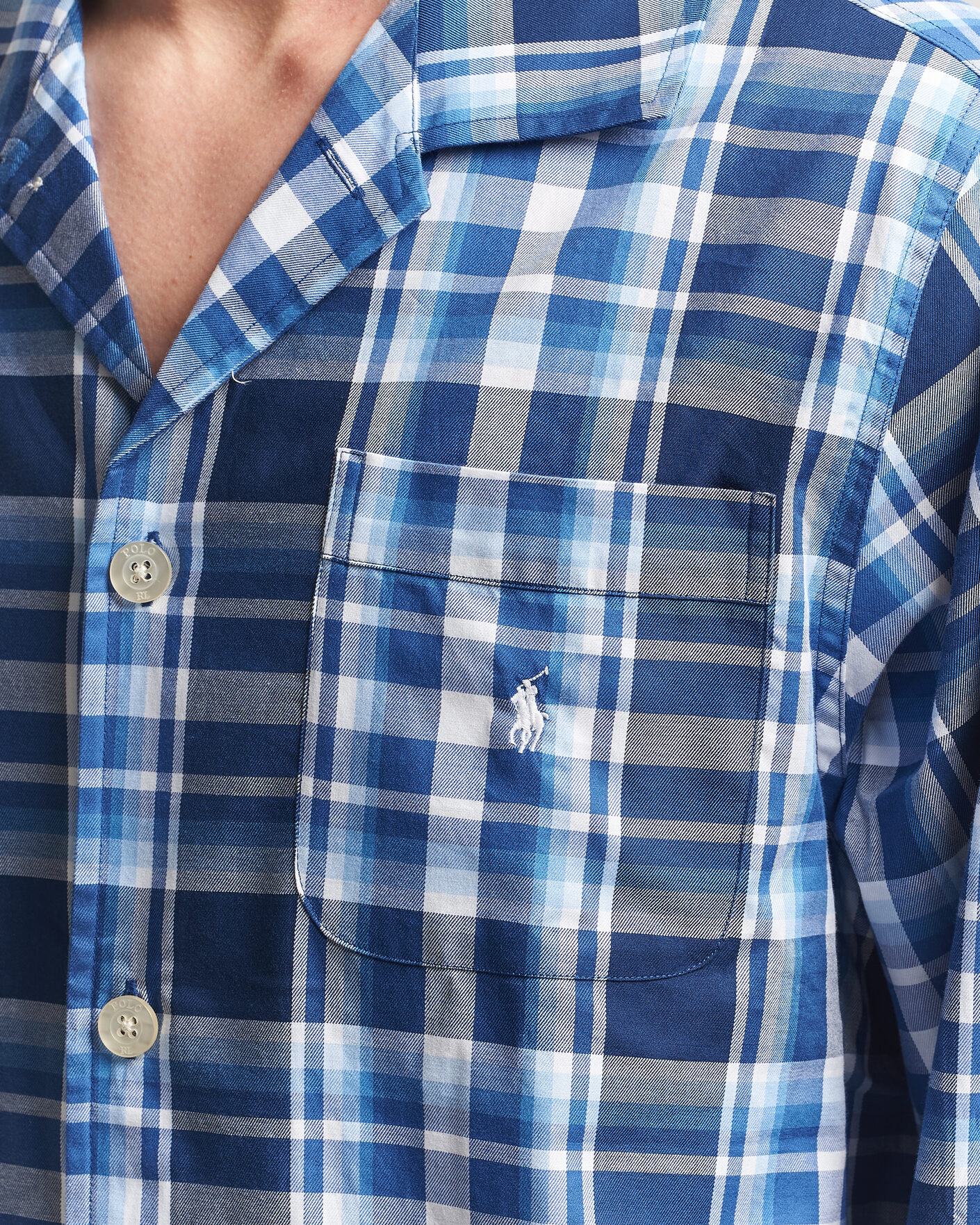 Herr | Pyjamas & Morgonrockar | Polo Ralph Lauren | Cotton Checked Pyjama Set Blue Multi