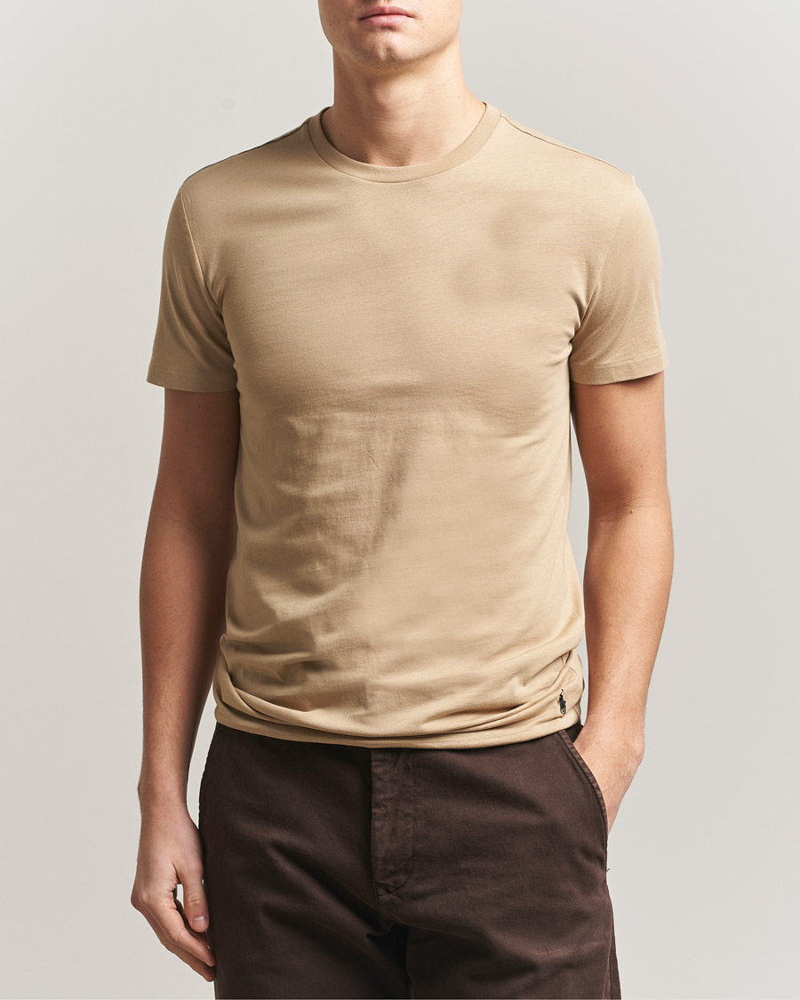 Herr | T-Shirts | Polo Ralph Lauren | 3-Pack Crew Neck T-Shirt Island/Khaki/Navy