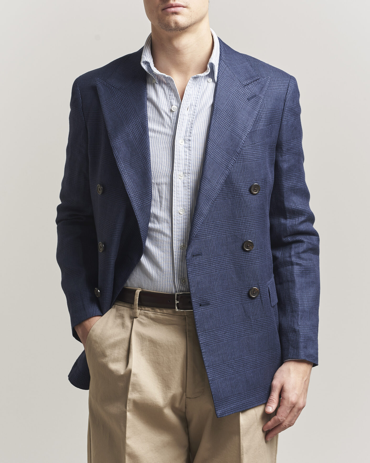 Herr | Kavajer | Polo Ralph Lauren | Mini Glenplaid DB Blazer Spring Navy