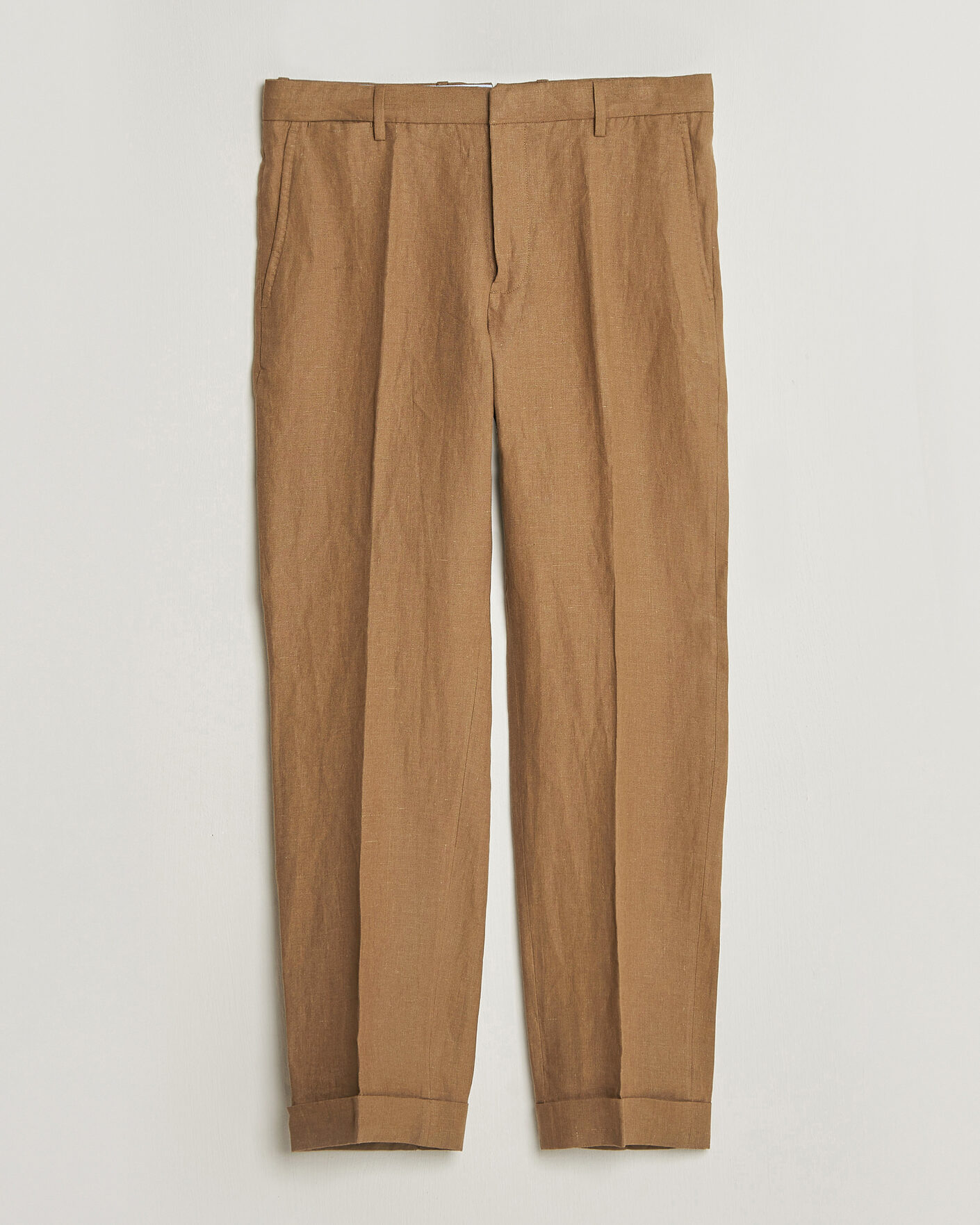 Herr | Byxor | Polo Ralph Lauren | Linen Pleated Trousers Light Sable