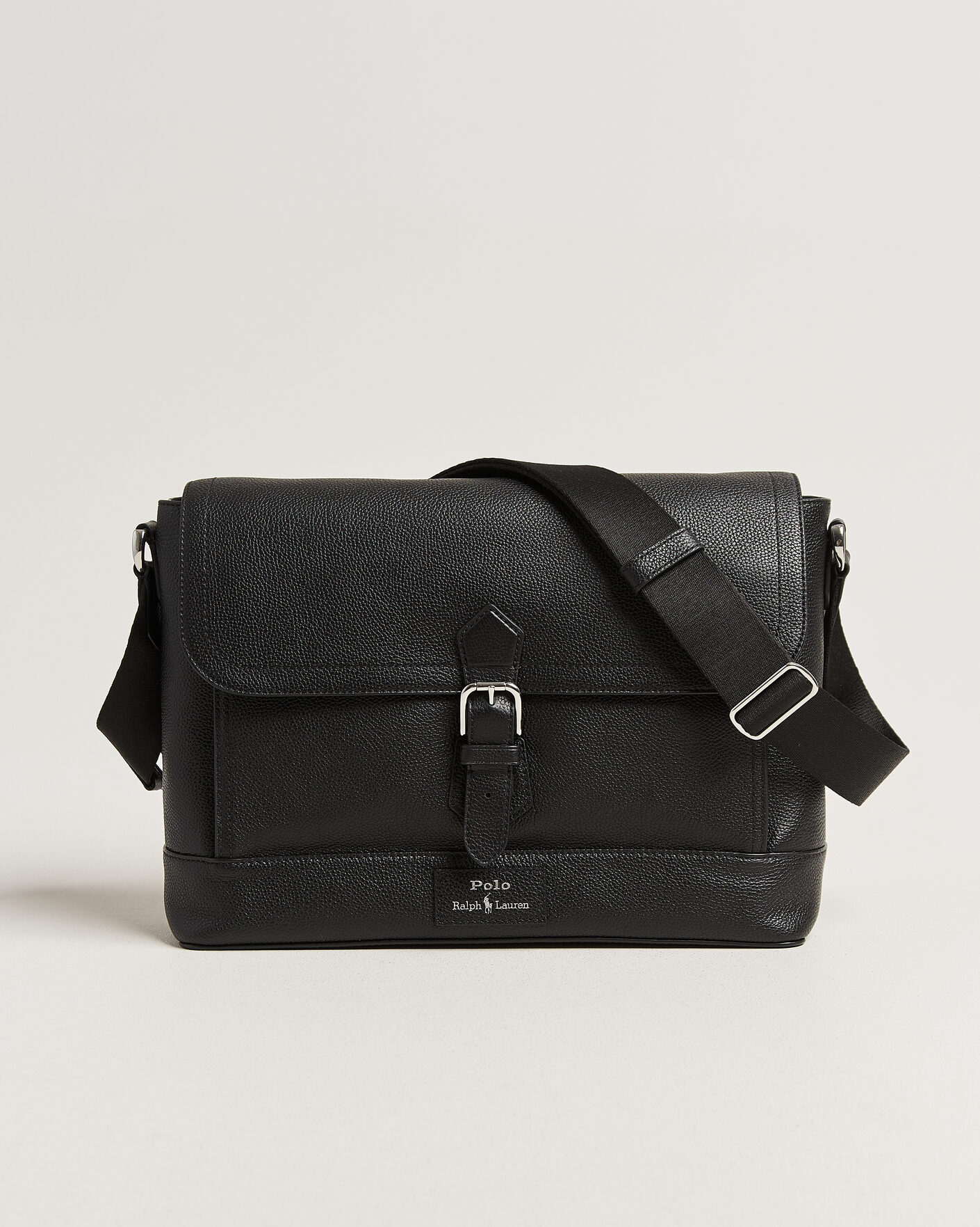 Herr | Väskor | Polo Ralph Lauren | Pebble Leather Messenger Bag Black