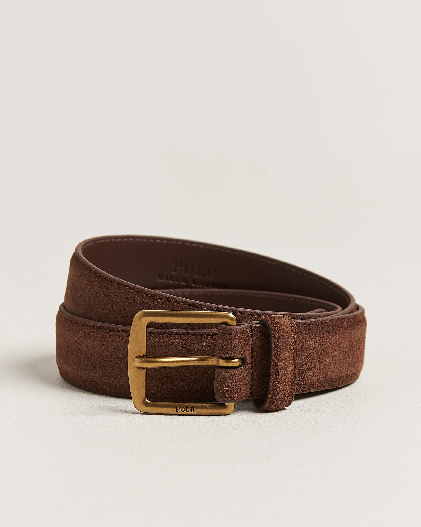 Herr | Bälten | Polo Ralph Lauren | Suede Belt Dark Brown