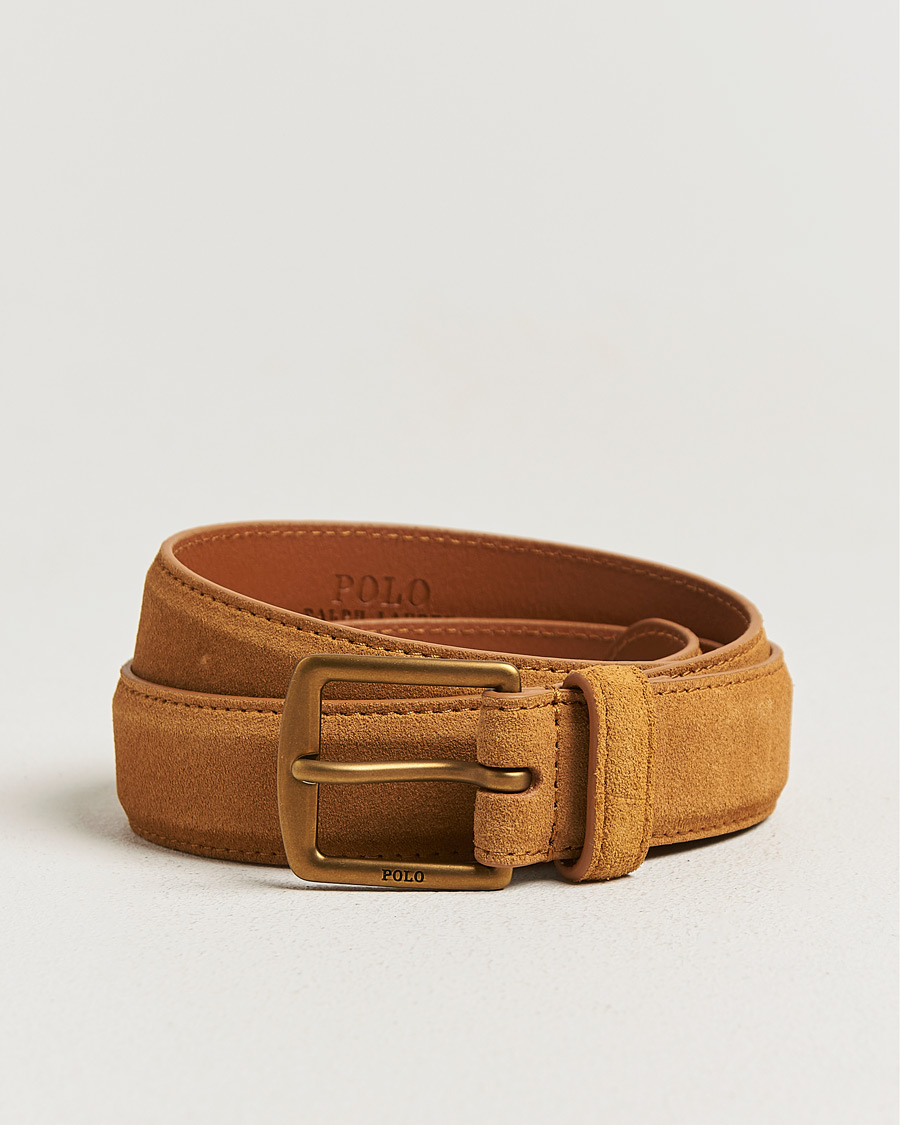 Herr | Bälten | Polo Ralph Lauren | Suede Belt Tan