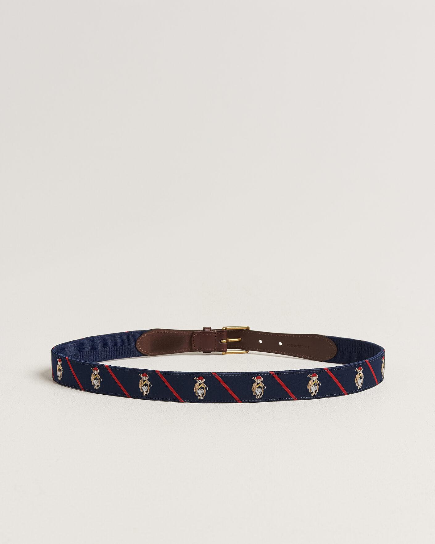 Herr | Bälten | Polo Ralph Lauren | Leather Bear Belt Navy Multi