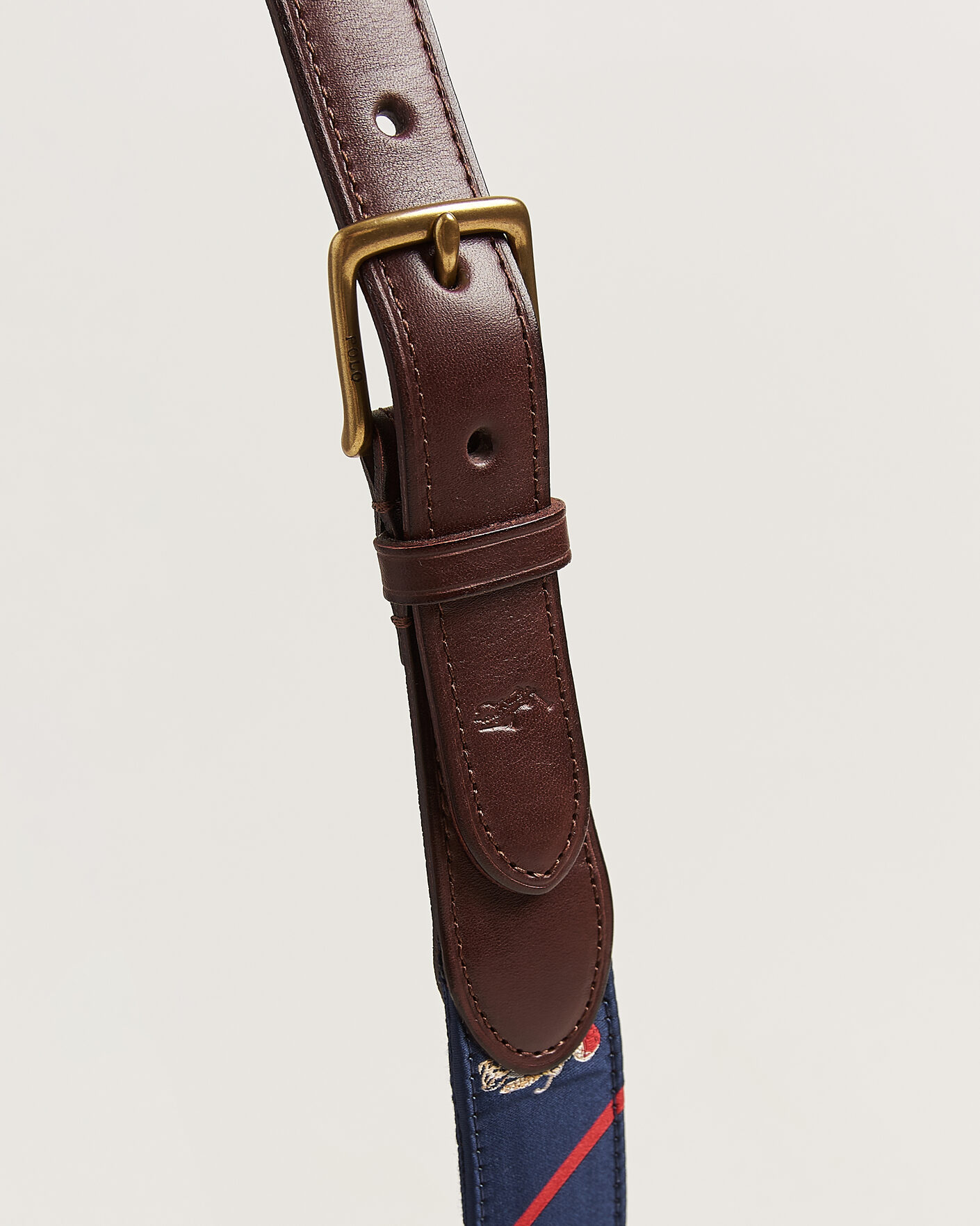 Herr | Bälten | Polo Ralph Lauren | Leather Bear Belt Navy Multi