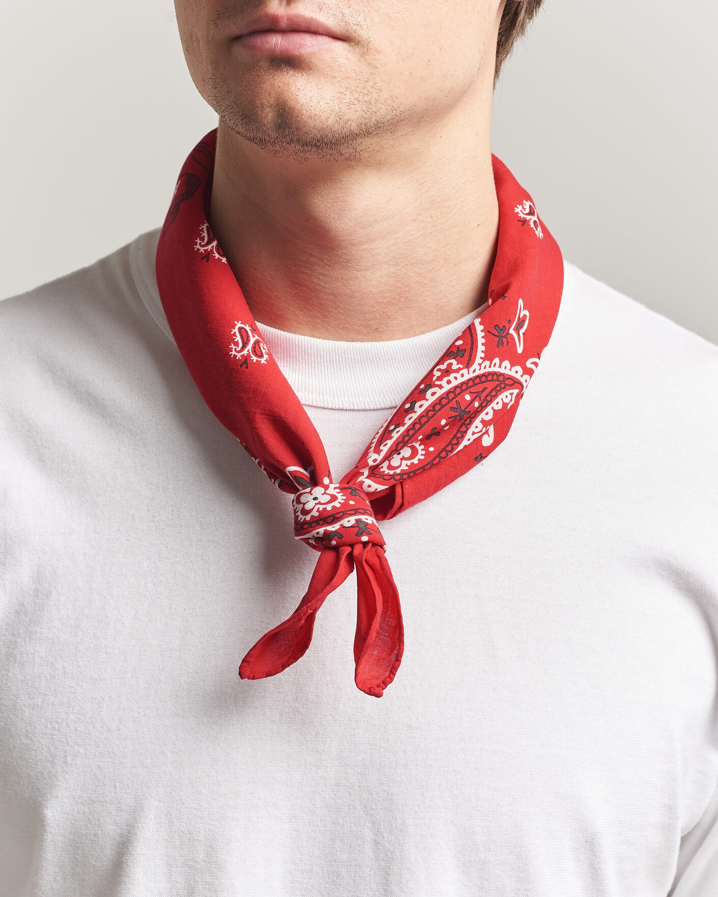 Herr | Scarves | Polo Ralph Lauren | Cotton Printed Bandana Red/White