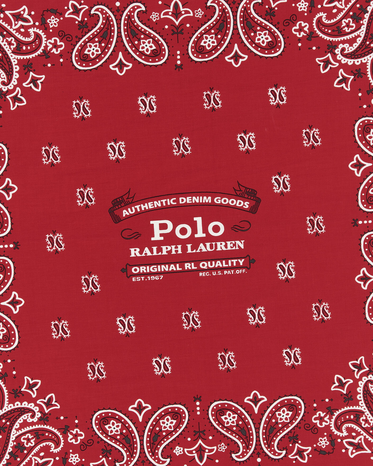 Herr | Scarves | Polo Ralph Lauren | Cotton Printed Bandana Red/White