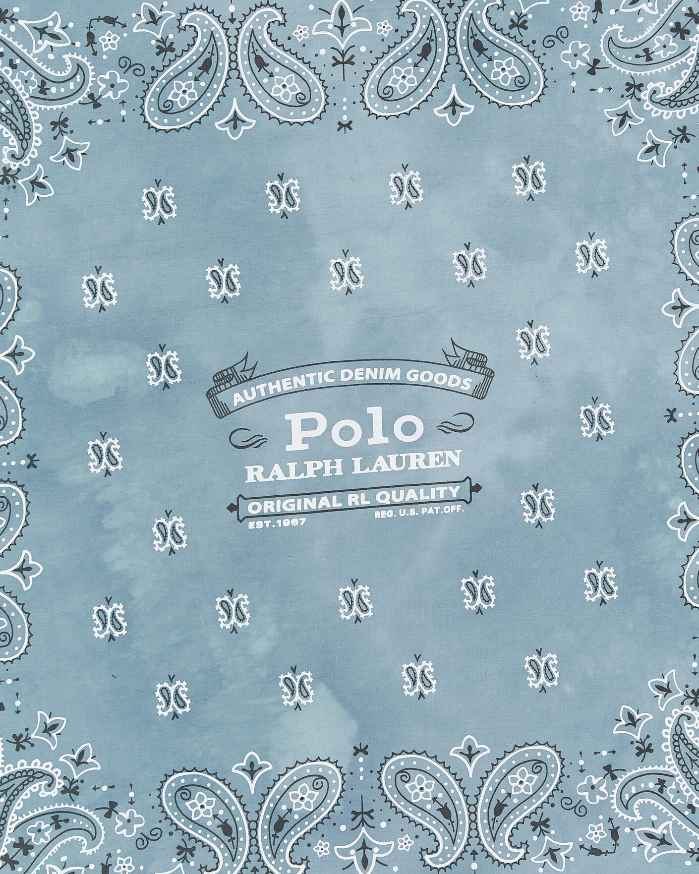 Herr | Scarves | Polo Ralph Lauren | Cotton Printed Bandana Vessle Blue