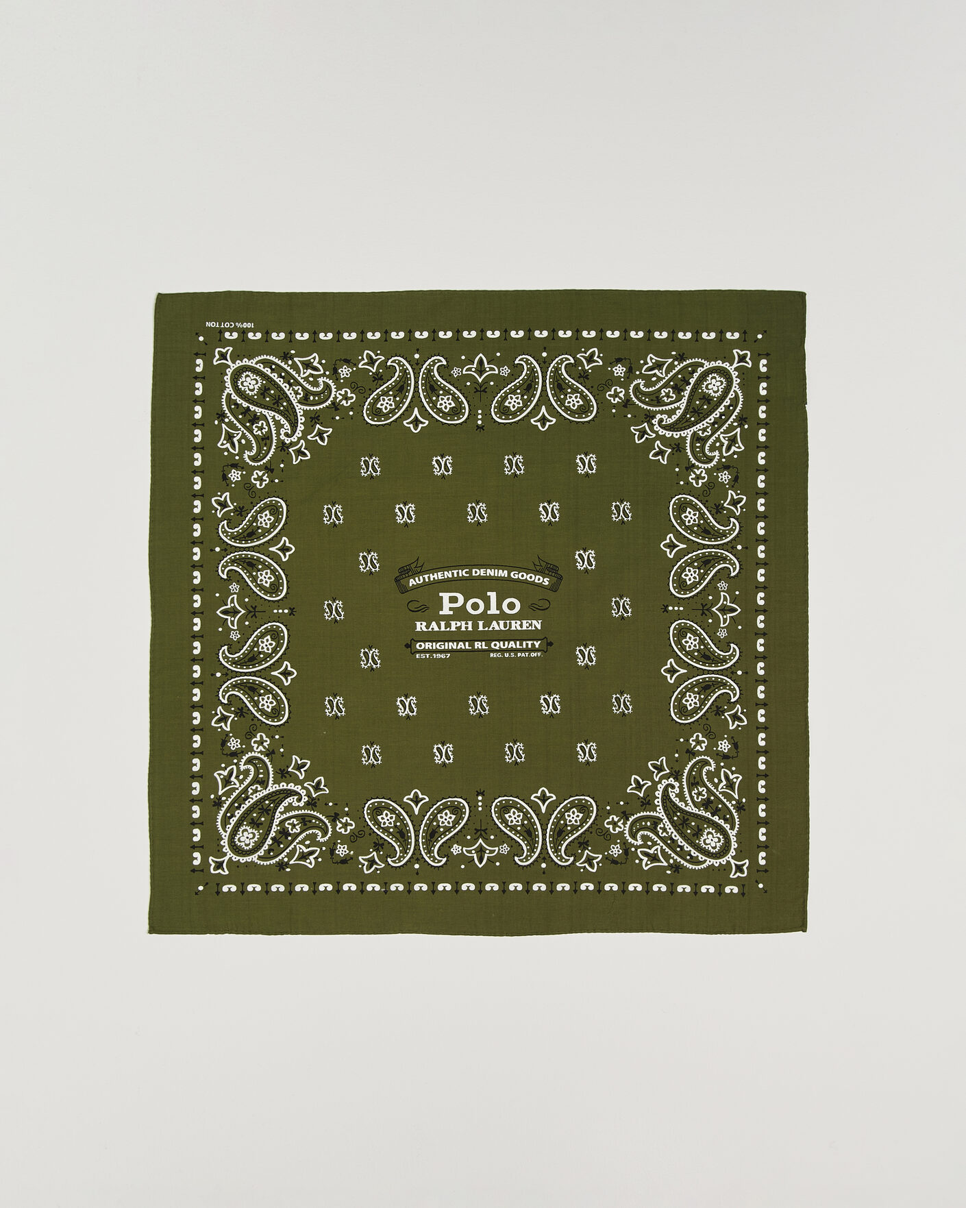 Herr | Scarves | Polo Ralph Lauren | Cotton Printed Bandana Supply Olive