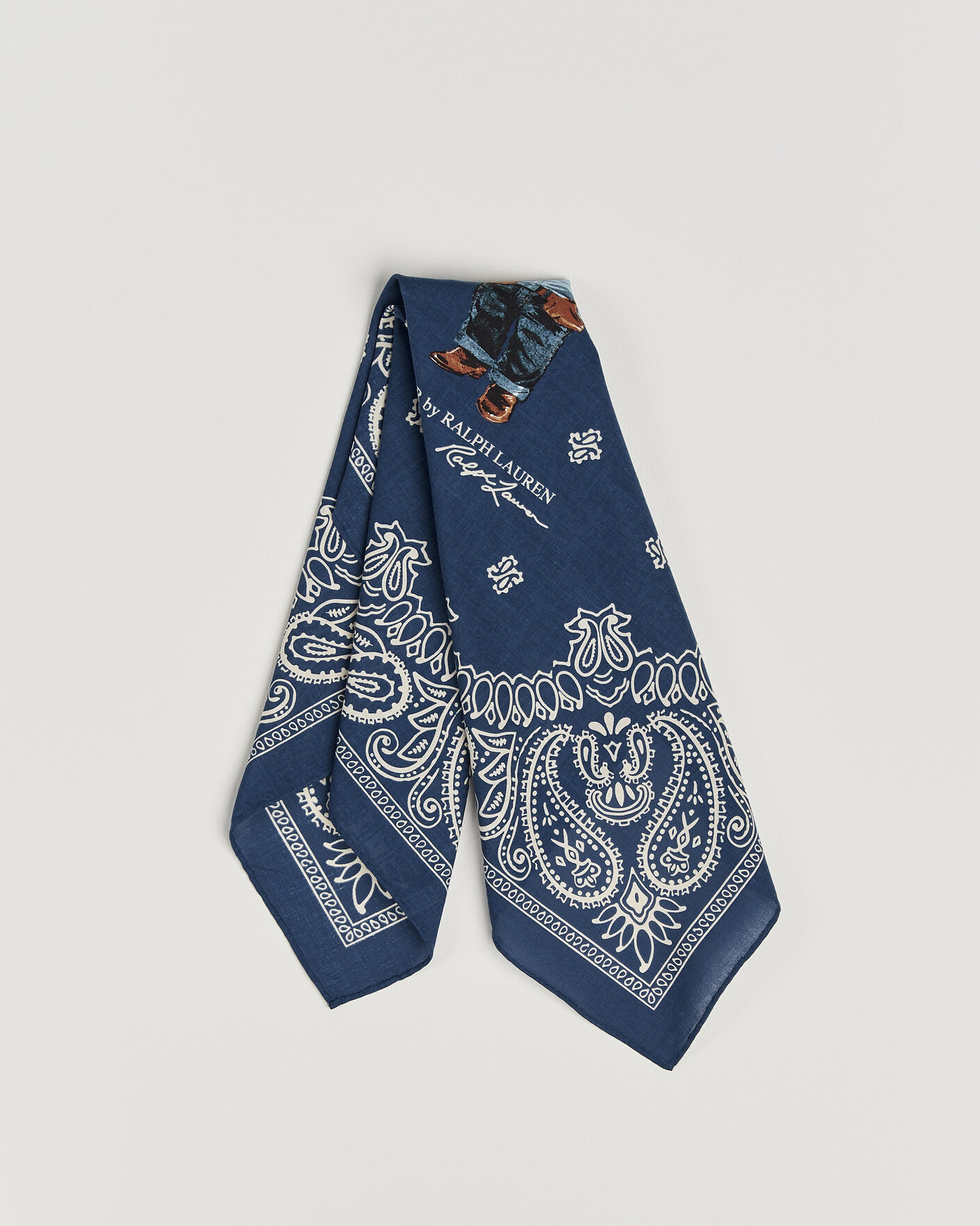 Herr | Polo Ralph Lauren Printed Bear Scarf Navy Multi | Polo Ralph Lauren | Printed Bear Scarf Navy Multi