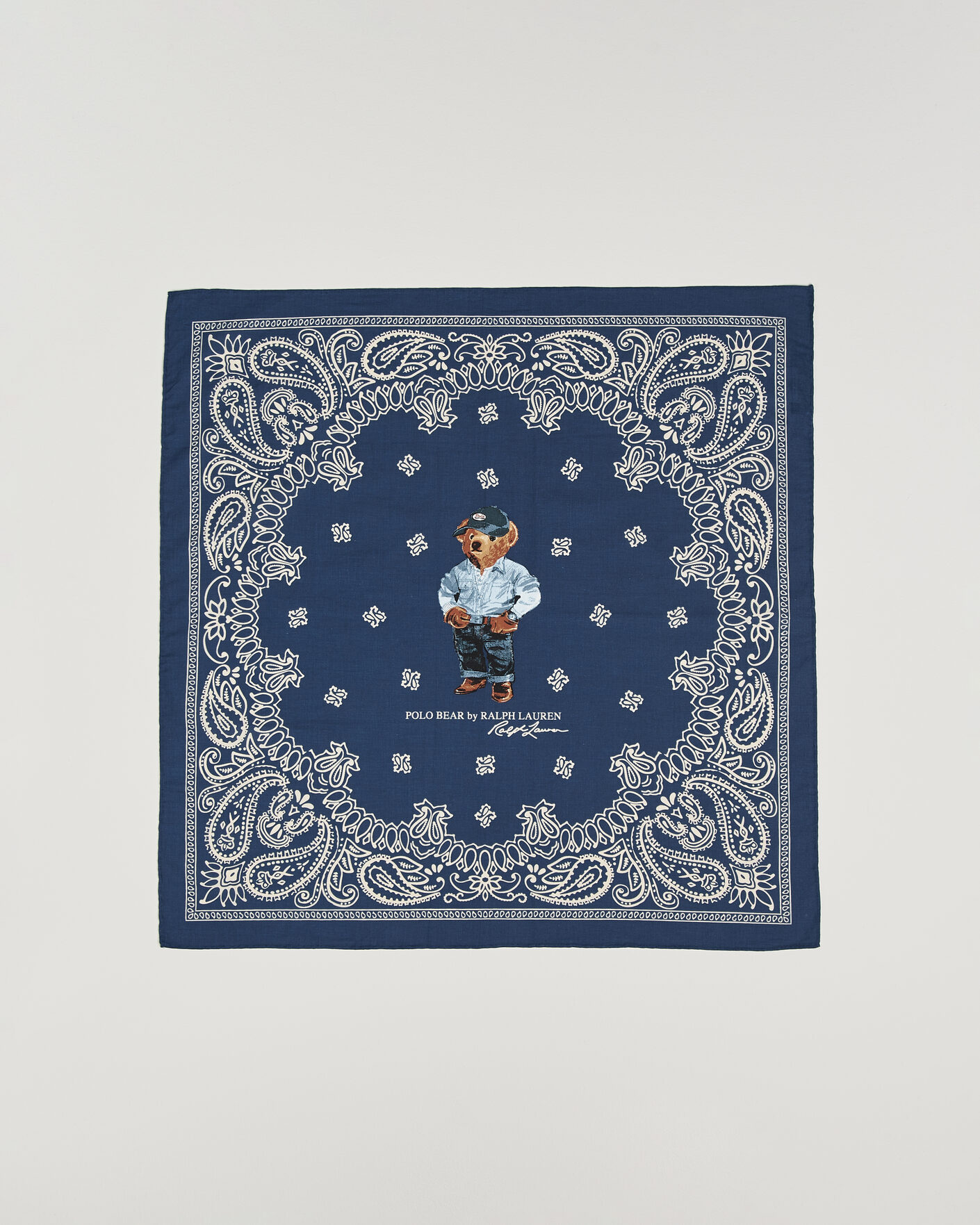 Herr | Polo Ralph Lauren Printed Bear Scarf Navy Multi | Polo Ralph Lauren | Printed Bear Scarf Navy Multi
