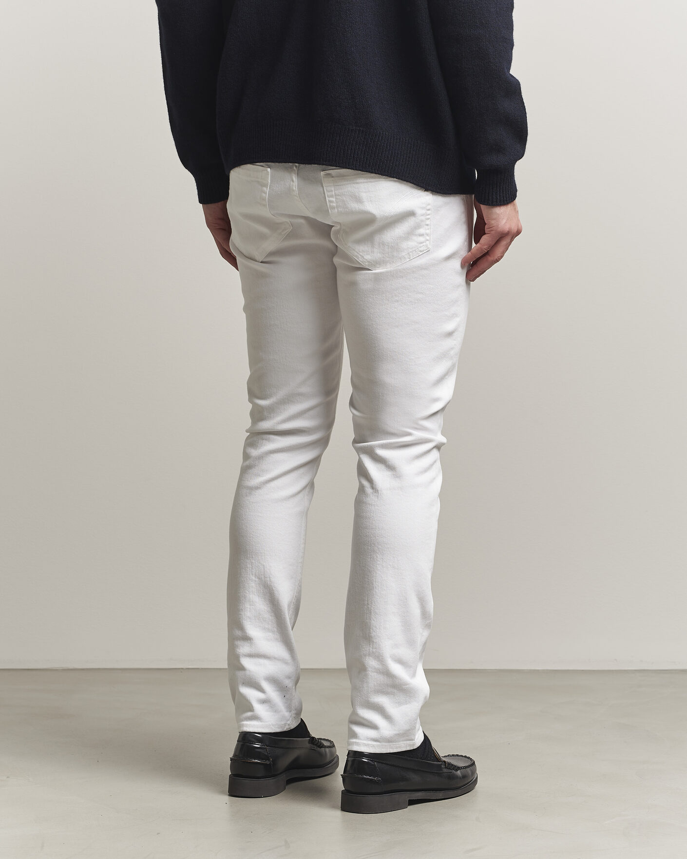 Herr | Byxor | Dondup | George Bullstretch 5-Pocket Pants White