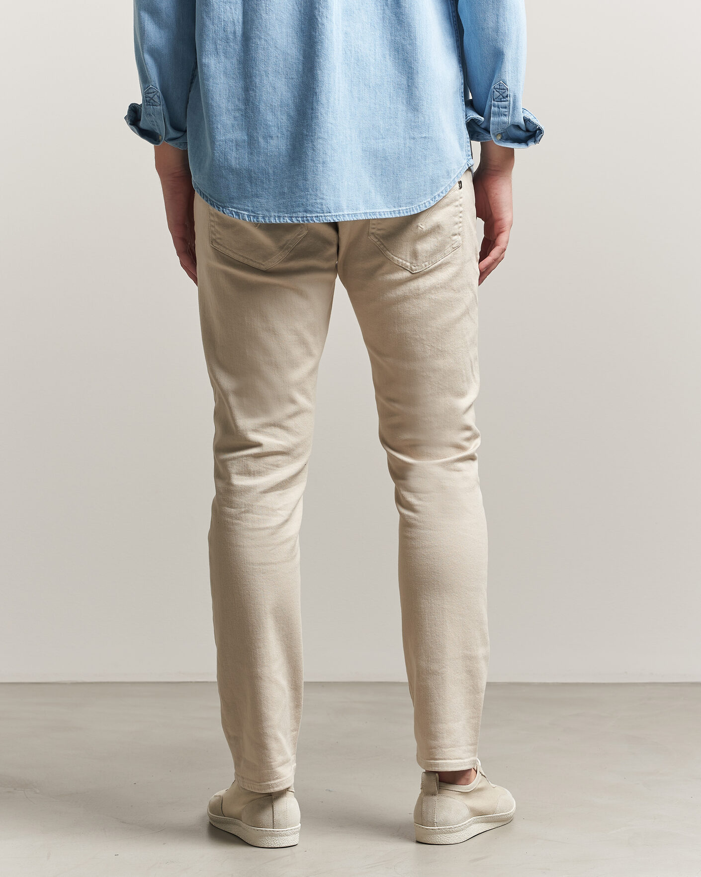 Herr | Byxor | Dondup | George Bullstretch 5-Pocket Pants Beige