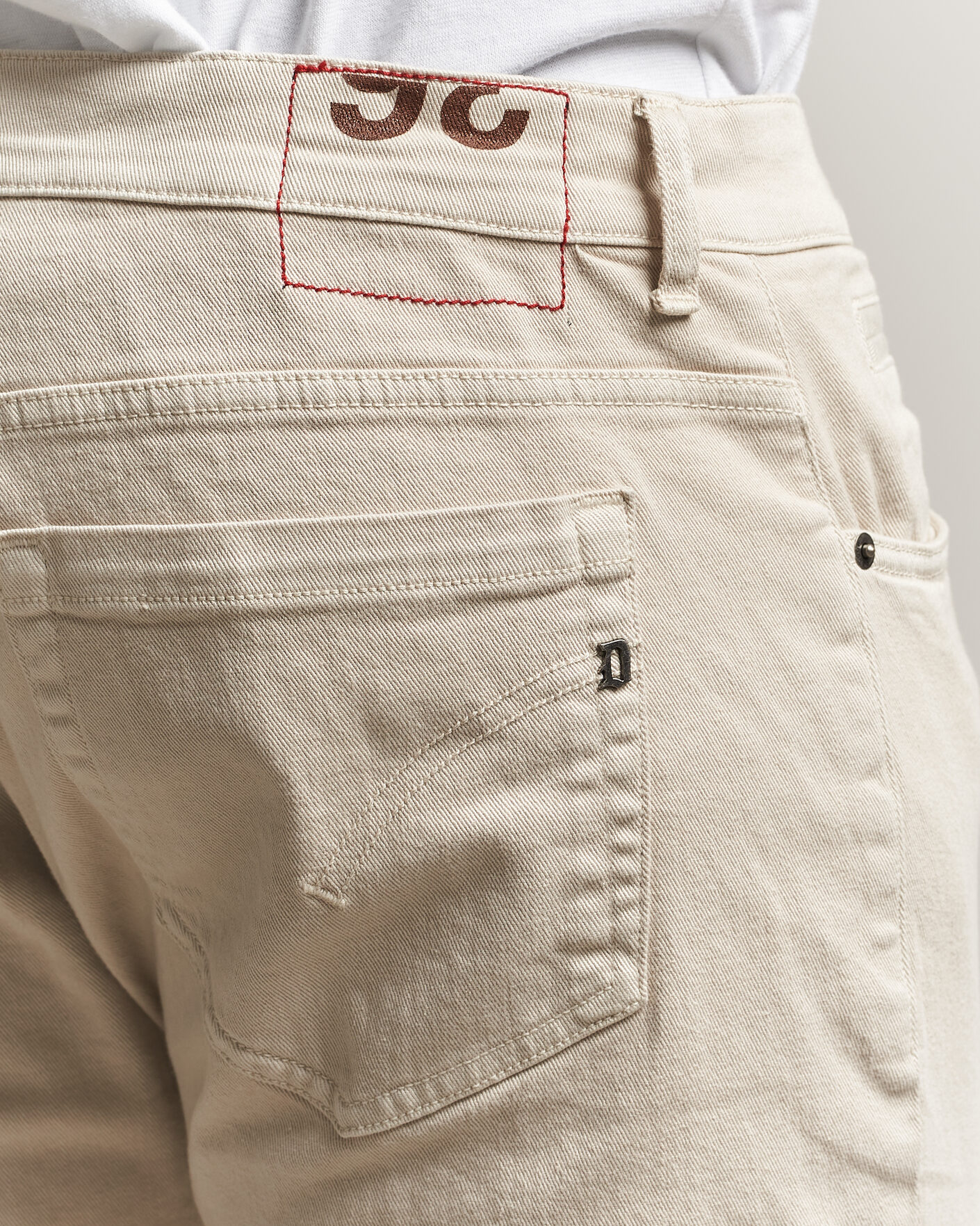 Herr | Byxor | Dondup | George Bullstretch 5-Pocket Pants Beige