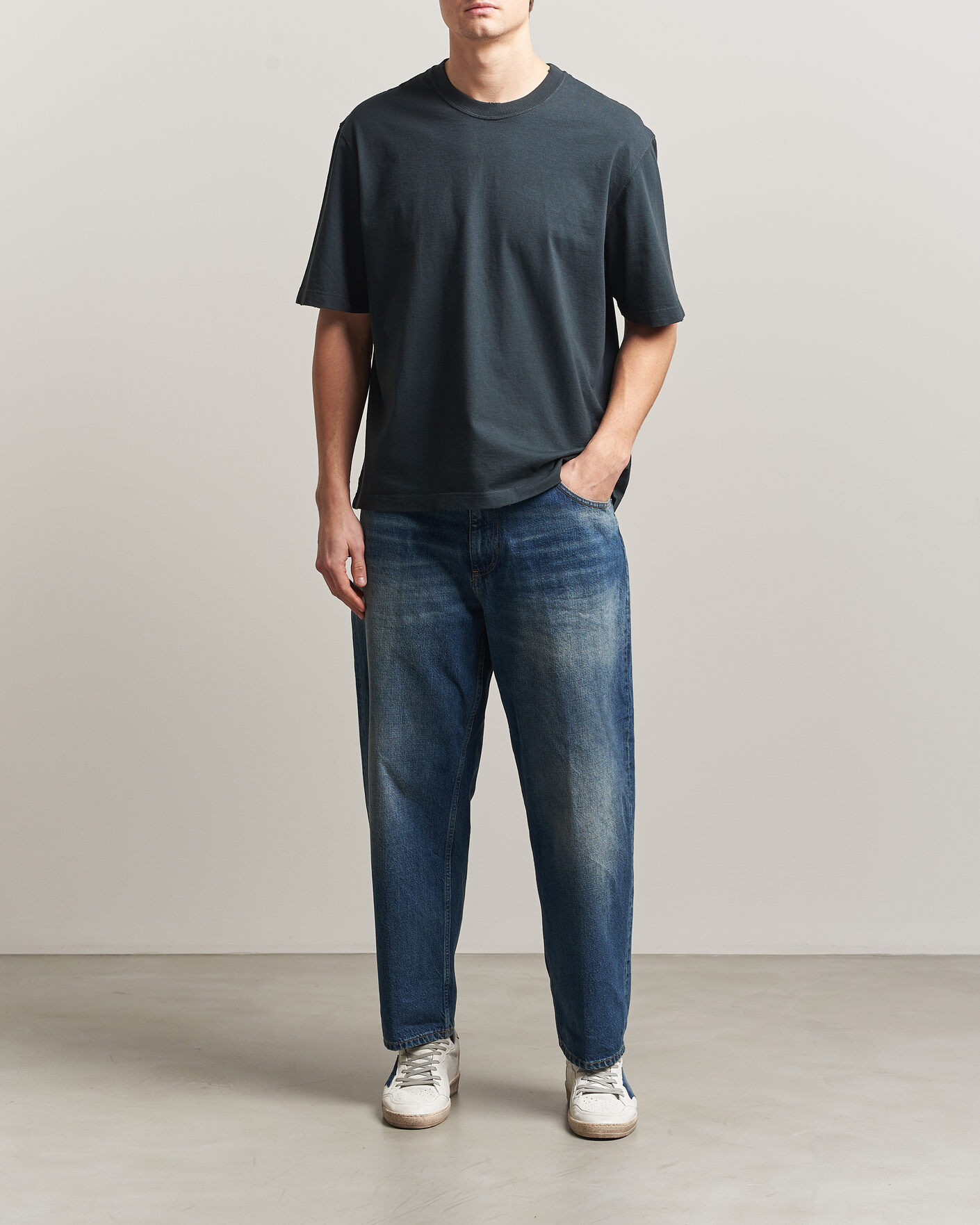 Herr | Skjortor | Dondup | Anthony Loose Fit Jeans Medium Blue