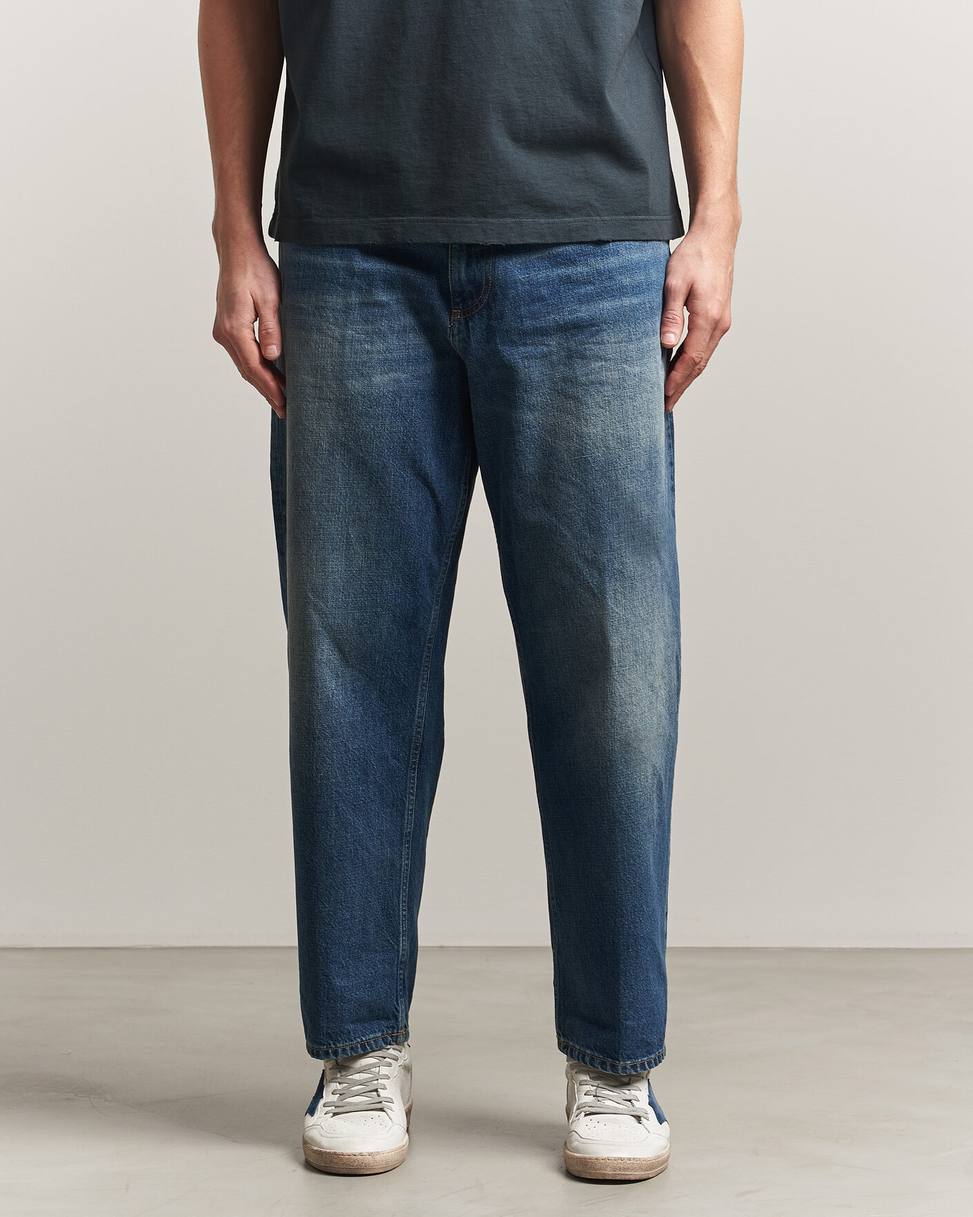 Herr | Skjortor | Dondup | Anthony Loose Fit Jeans Medium Blue