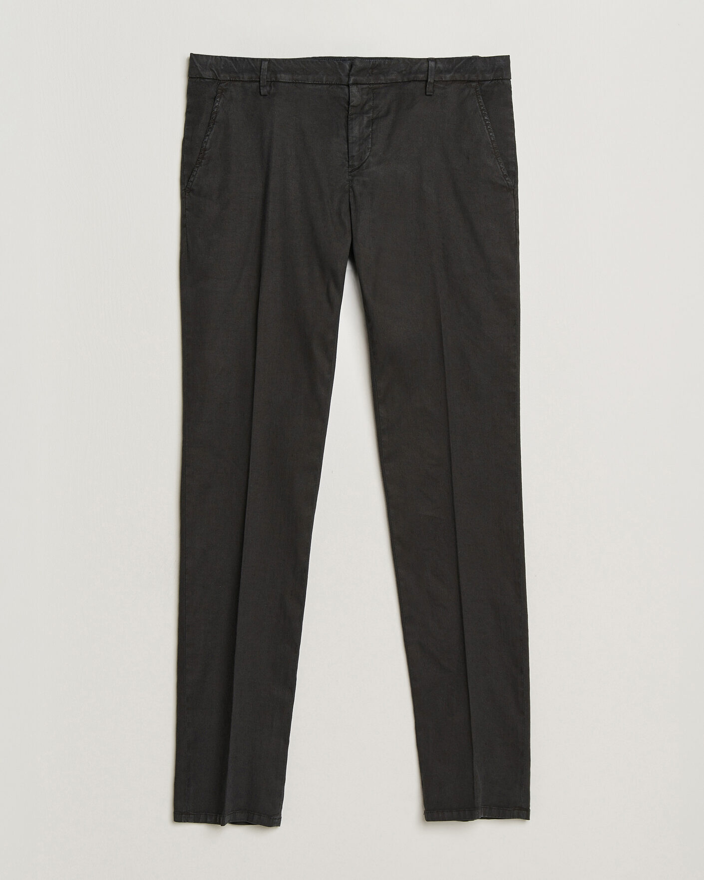 Herr | Byxor | Dondup | Spiritisimo Linen Stretch Chinos Black