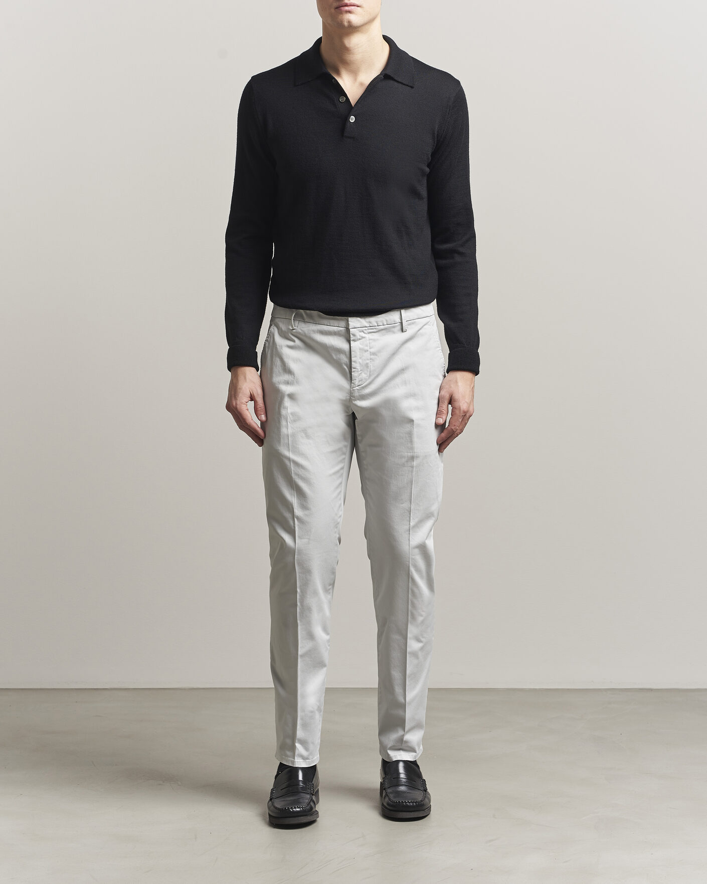 Herr | Byxor | Dondup | Spiritisimo Cotton Chinos Light Grey