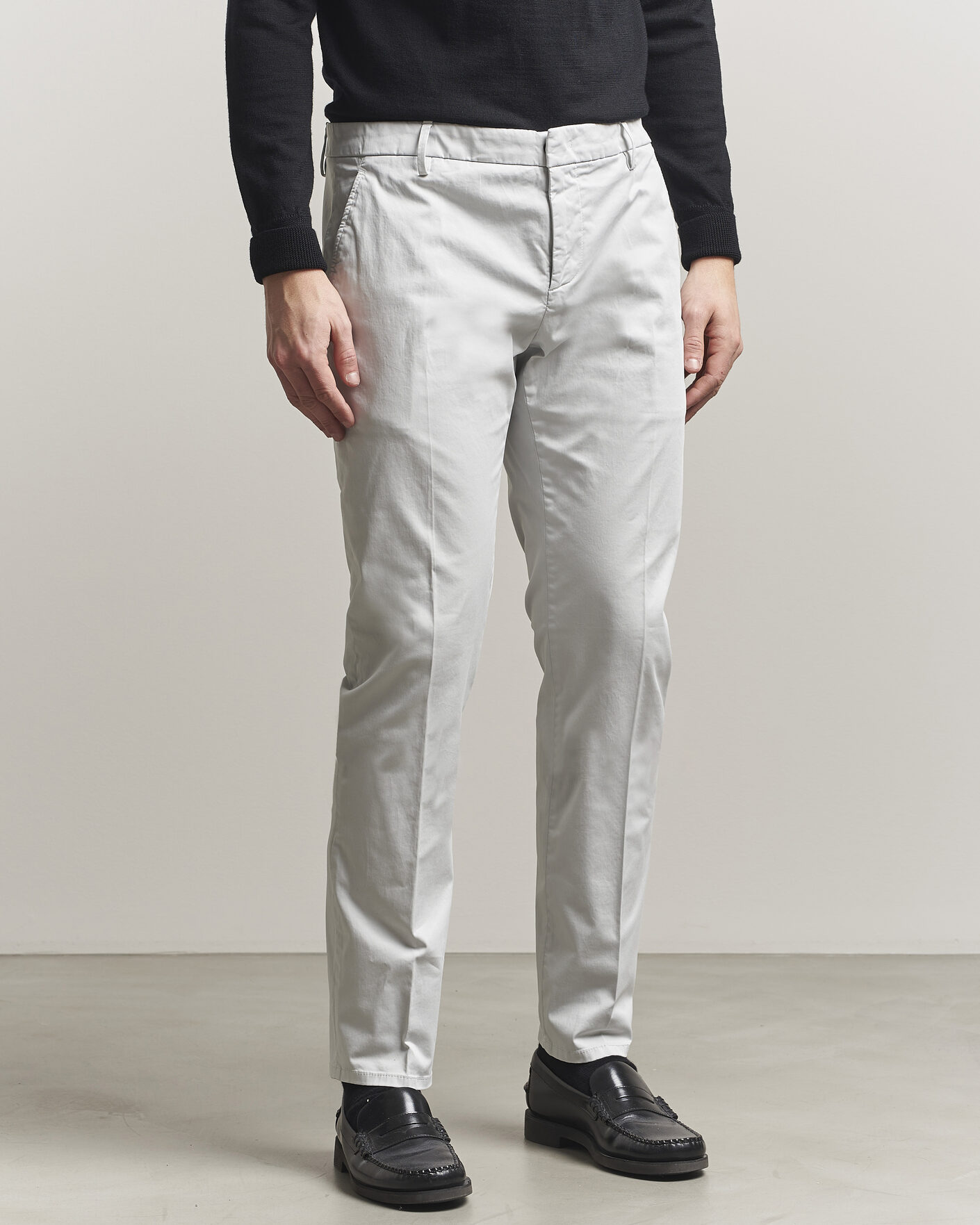 Herr | Byxor | Dondup | Spiritisimo Cotton Chinos Light Grey
