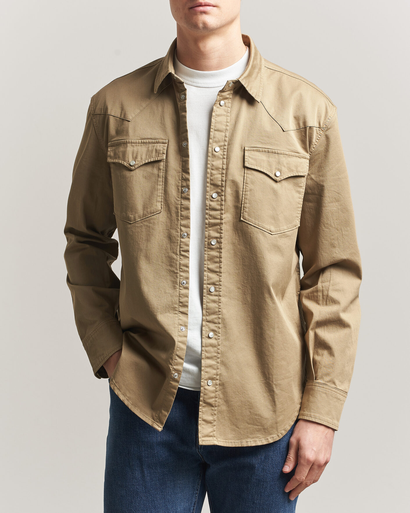 Herr | Skjortor | Dondup | Regular Fit Shirt Beige