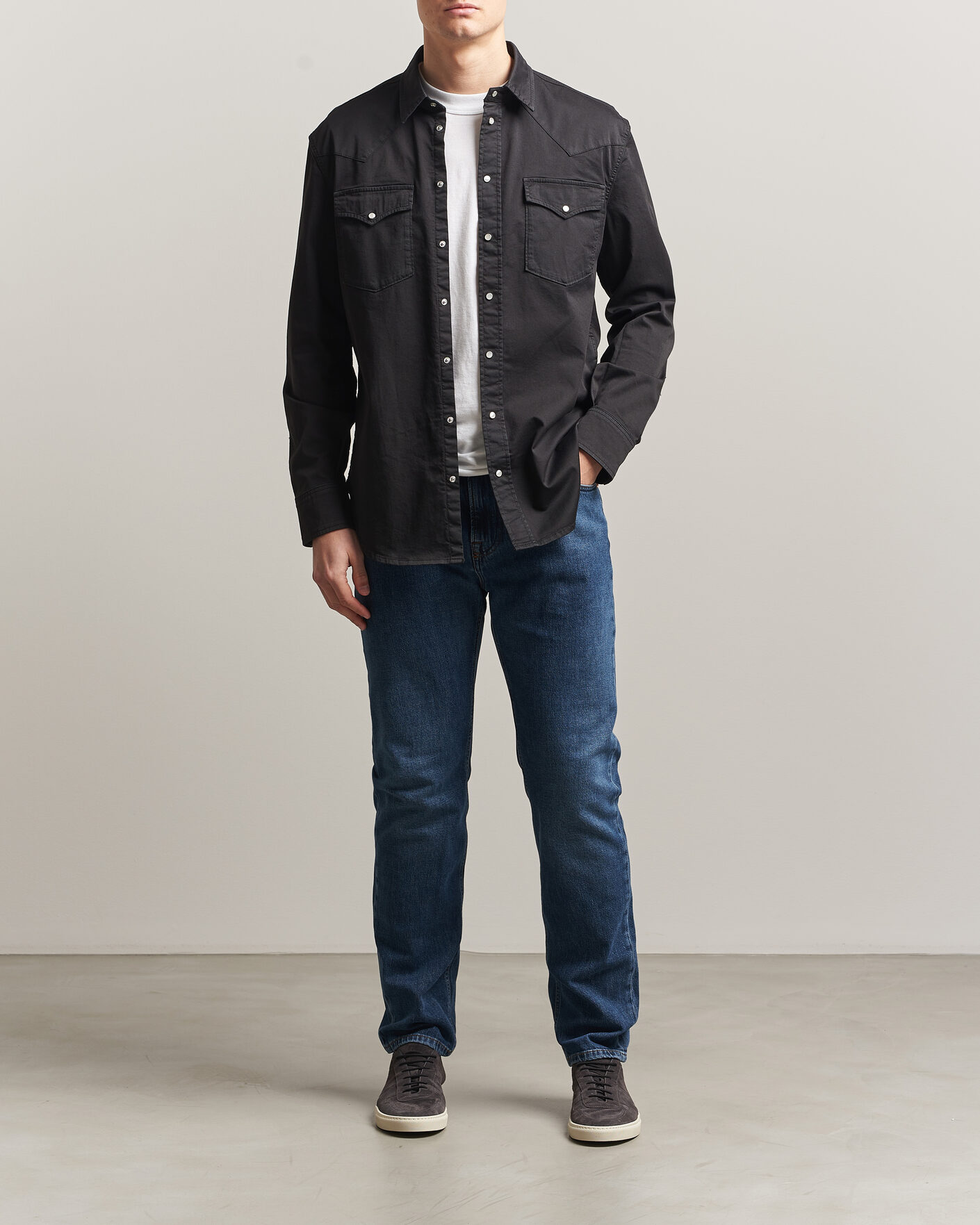 Herr | Skjortor | Dondup | Regular Fit Shirt Washed Black