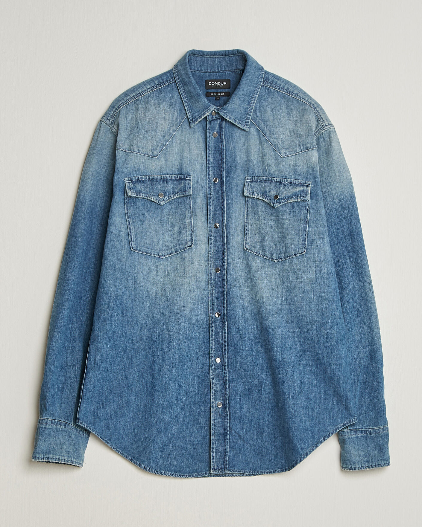 Herr | Skjortor | Dondup | Regular Fit Denim Shirt Medium Blue