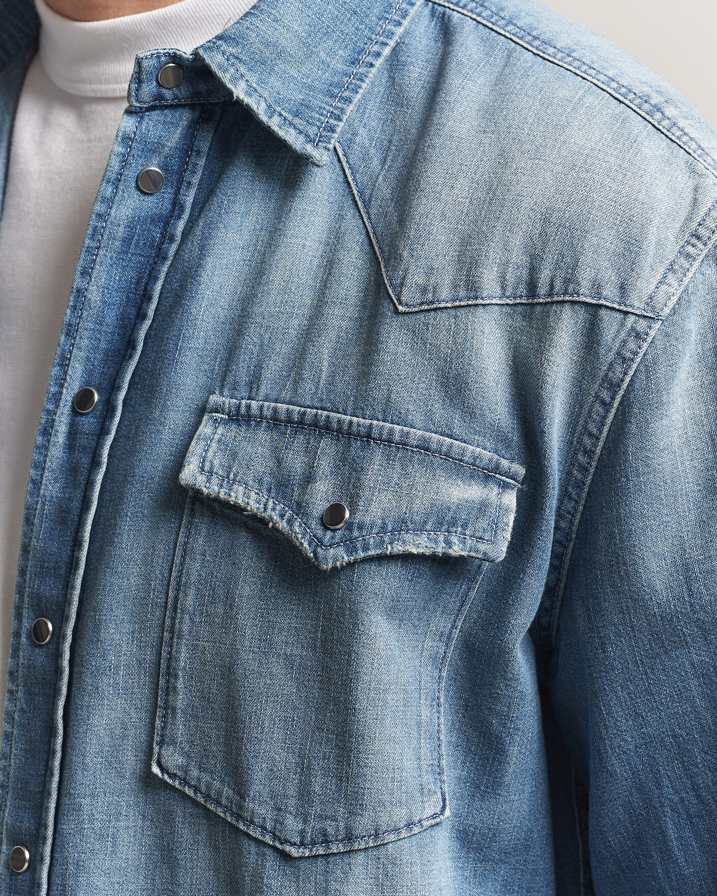 Herr | Skjortor | Dondup | Regular Fit Denim Shirt Medium Blue