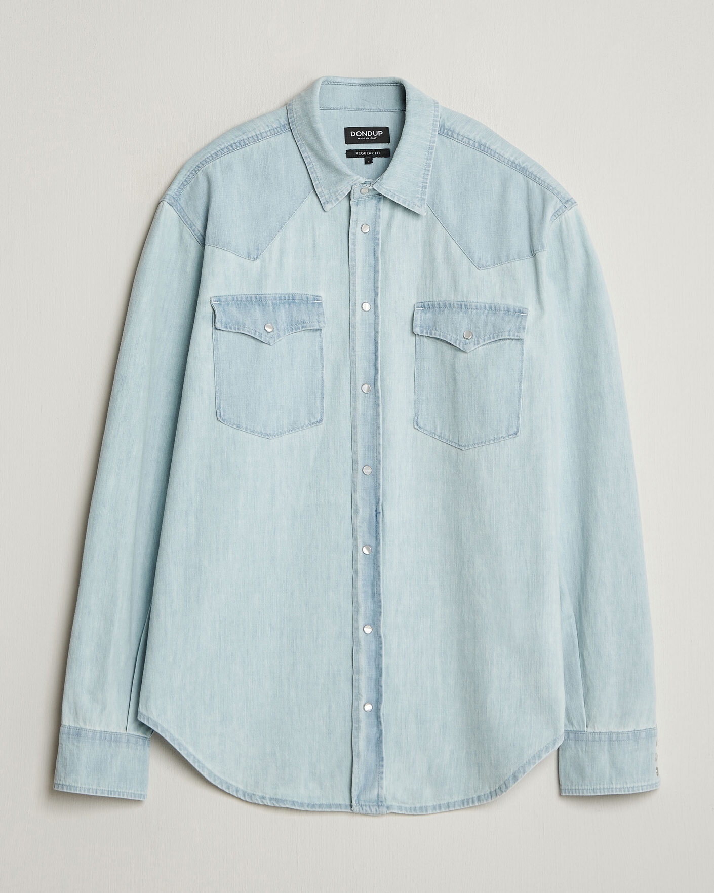 Herr | Skjortor | Dondup | Regular Fit Denim Shirt Light Blue