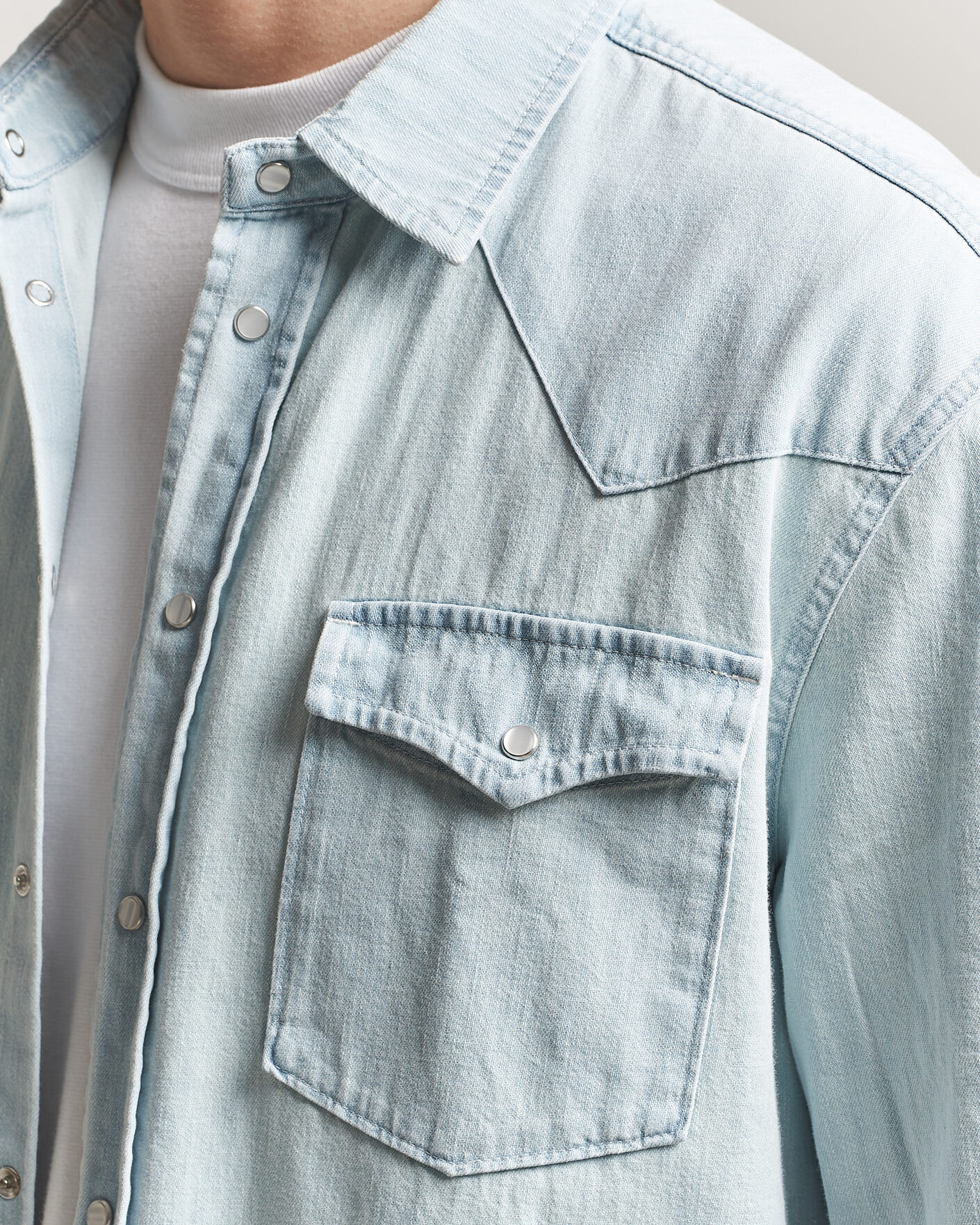 Herr | Skjortor | Dondup | Regular Fit Denim Shirt Light Blue