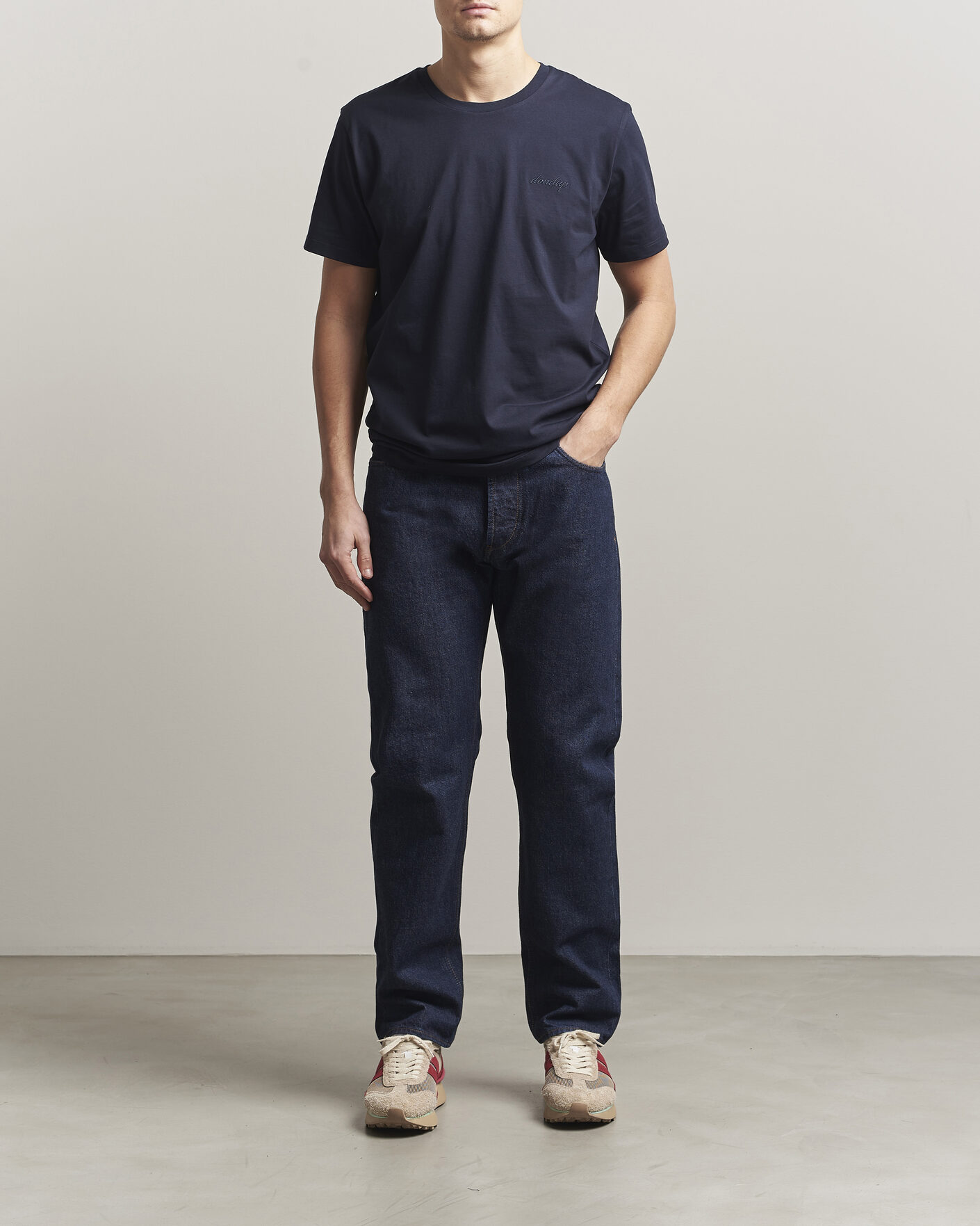 Herr | T-Shirts | Dondup | Logo Crew Neck T-Shirt Navy