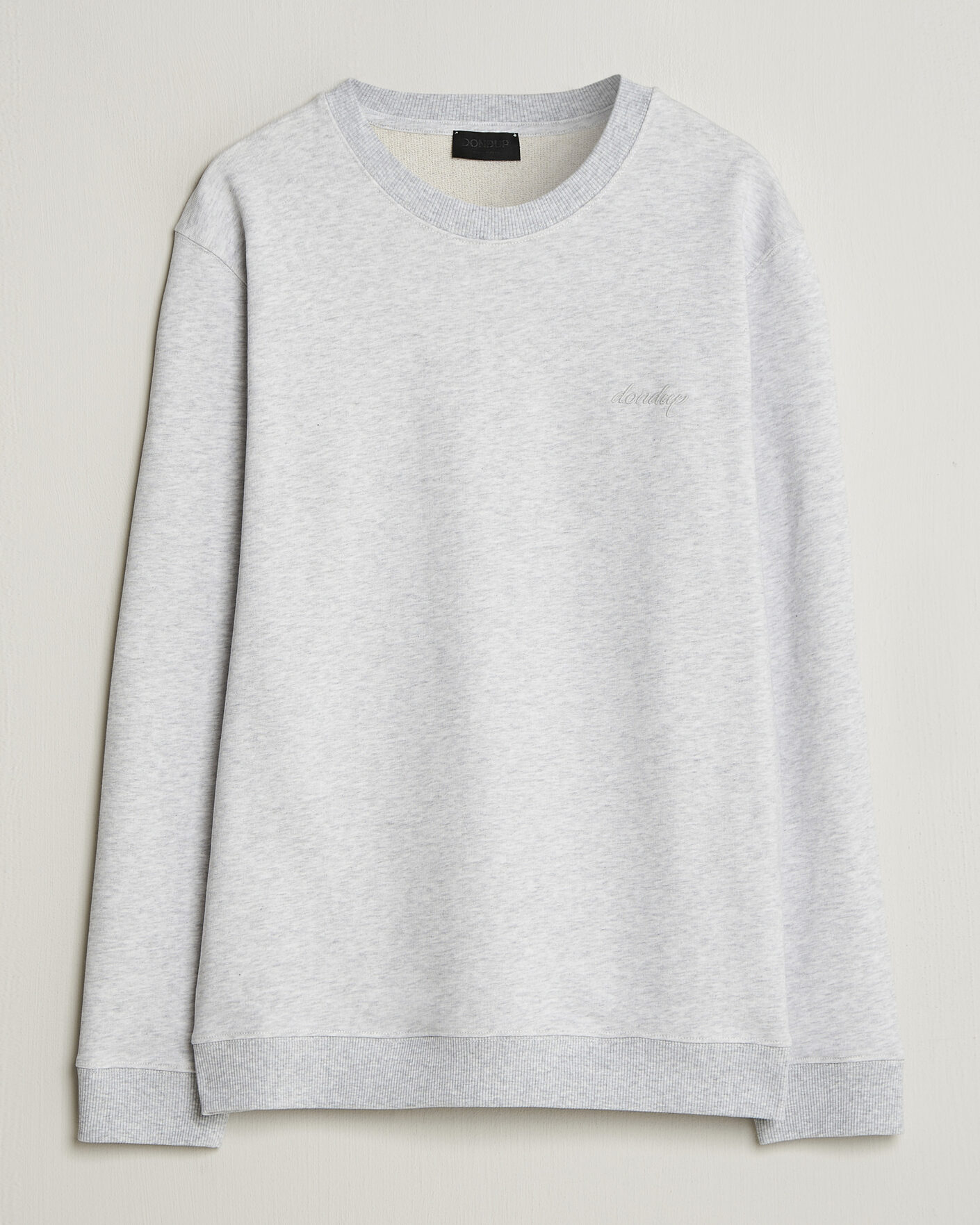 Herr | Tröjor | Dondup | Logo Crew Neck Sweatshirt Light Grey Melange