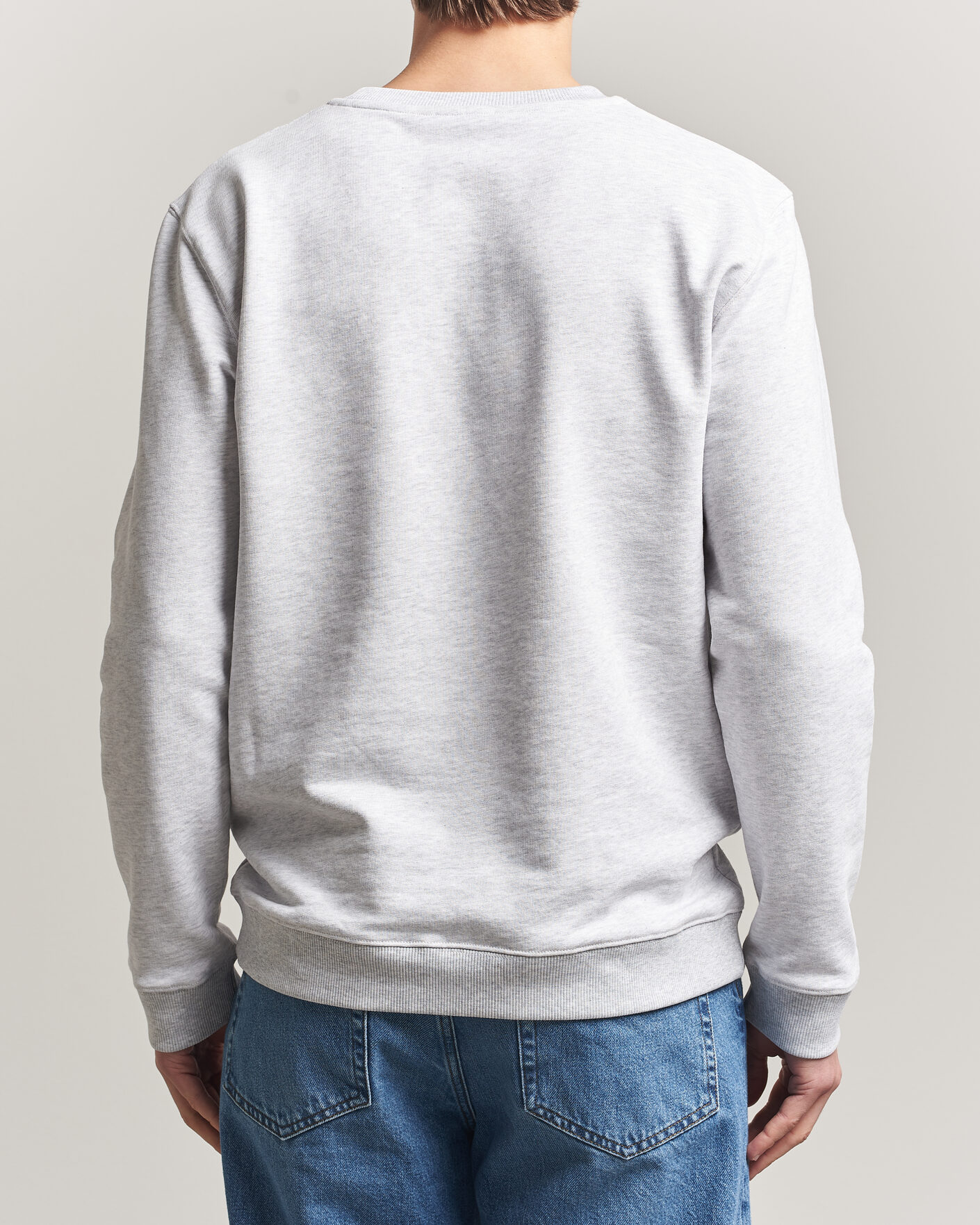 Herr | Tröjor | Dondup | Logo Crew Neck Sweatshirt Light Grey Melange