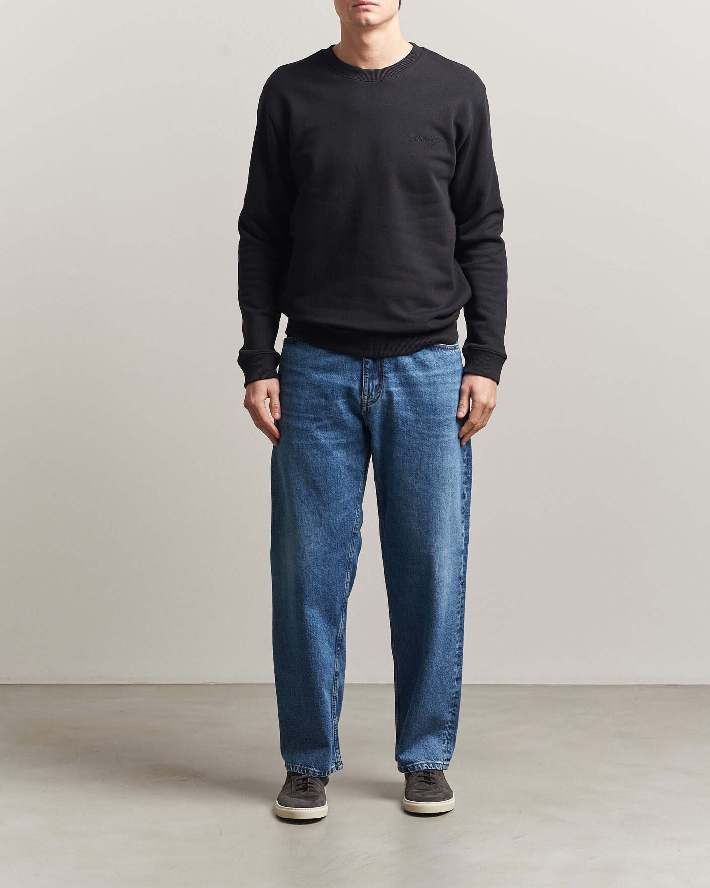 Herr | Tröjor | Dondup | Logo Crew Neck Sweatshirt Black