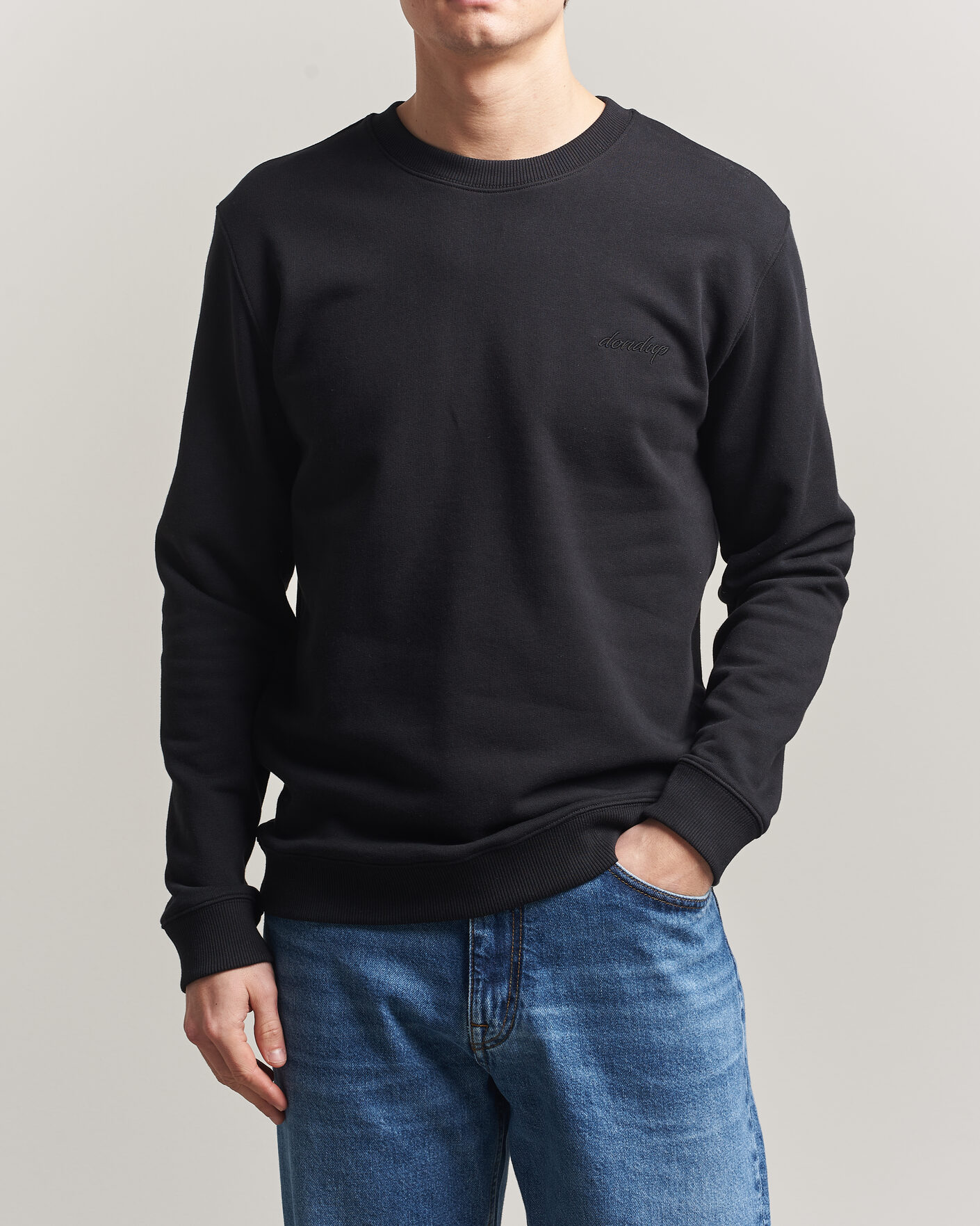 Herr | Tröjor | Dondup | Logo Crew Neck Sweatshirt Black