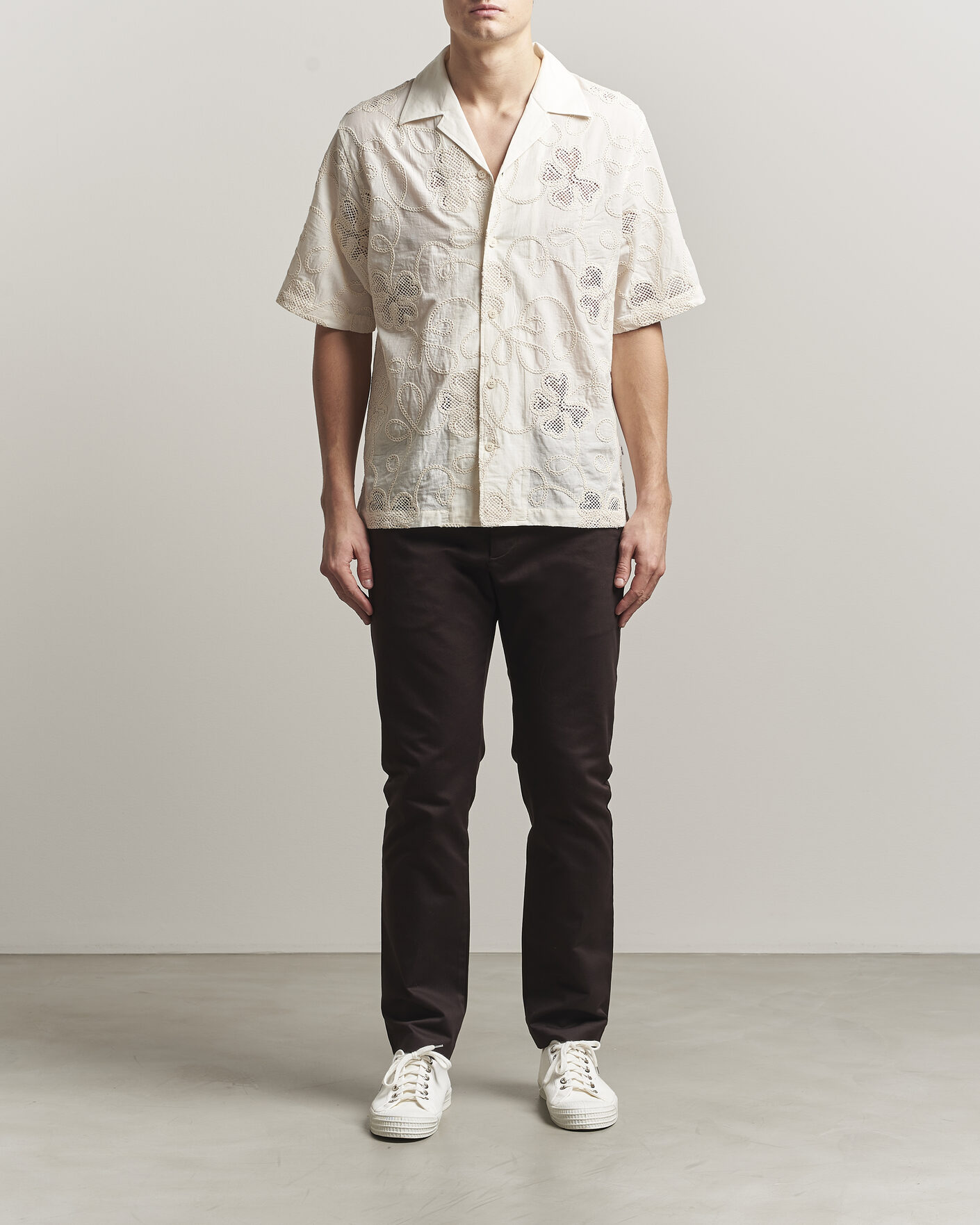 Herr | Byxor | NN07 | Theo Regular Fit Stretch Chinos Deep Truffle