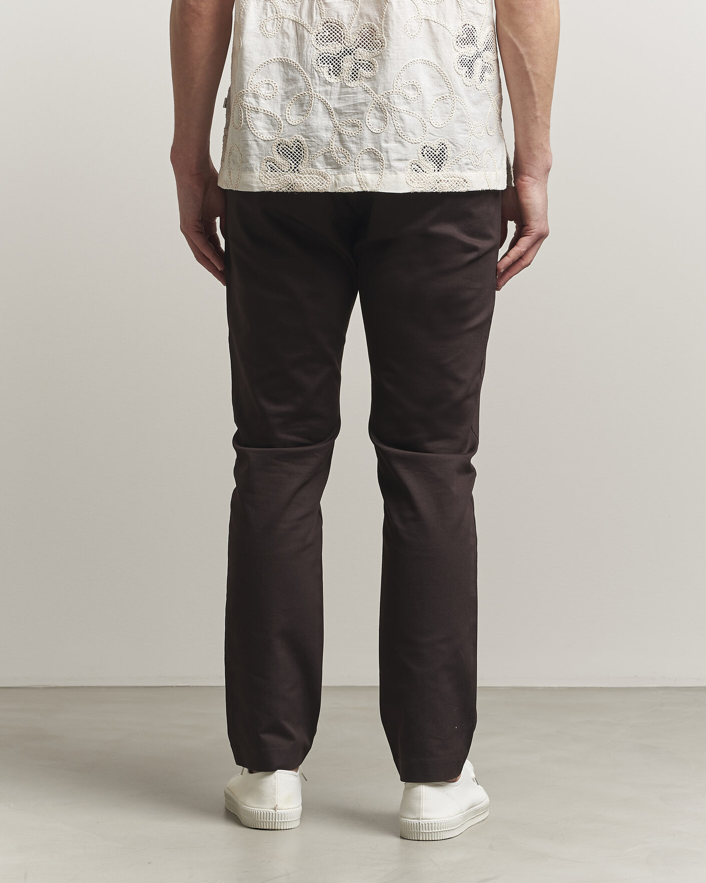 Herr | Byxor | NN07 | Theo Regular Fit Stretch Chinos Deep Truffle