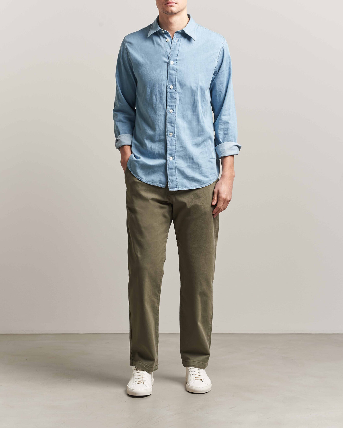 Herr | Byxor | NN07 | Aden Regular Fit Chinos Capers Green