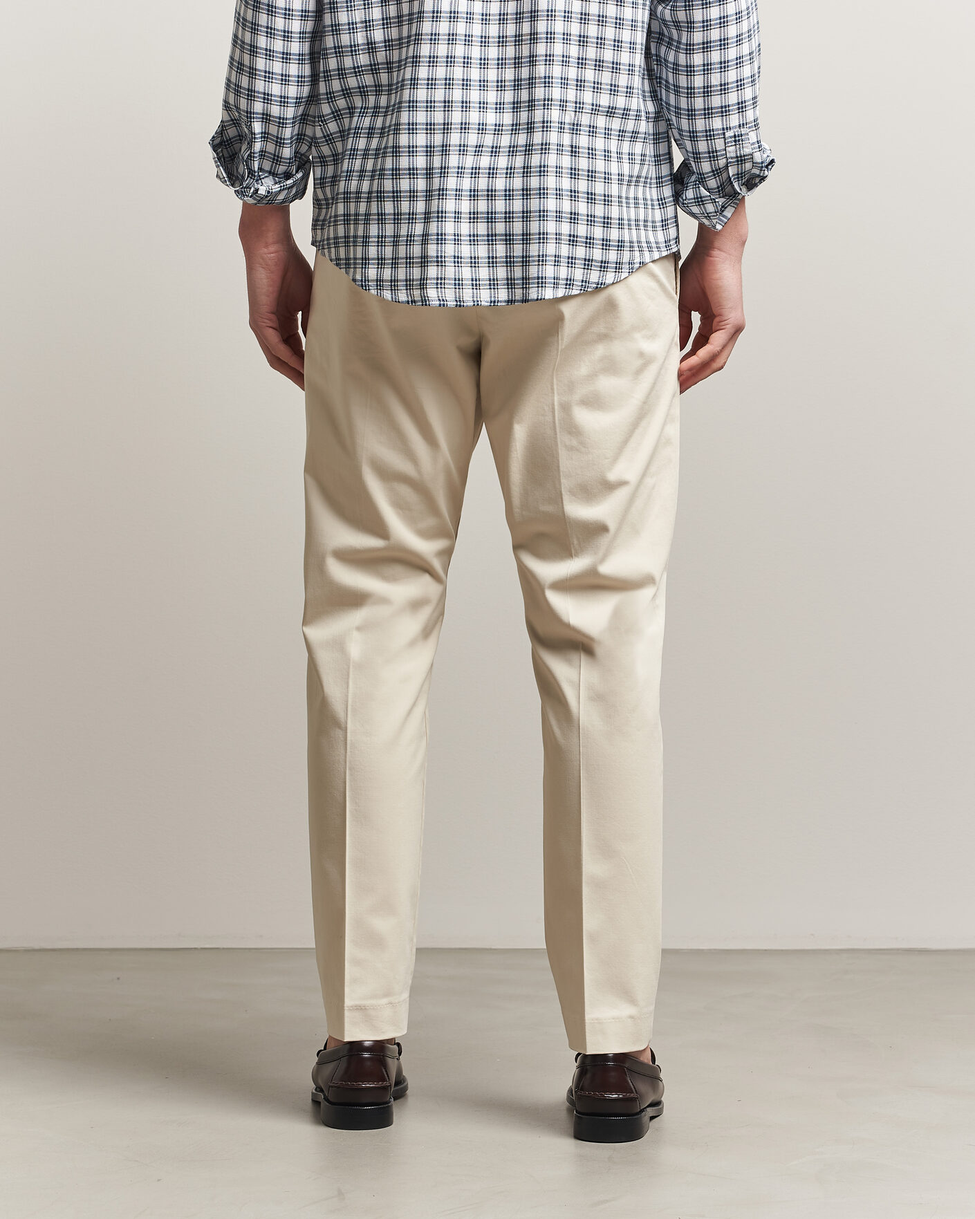 Herr | Byxor | NN07 | Bill Pleated Trousers Ivory