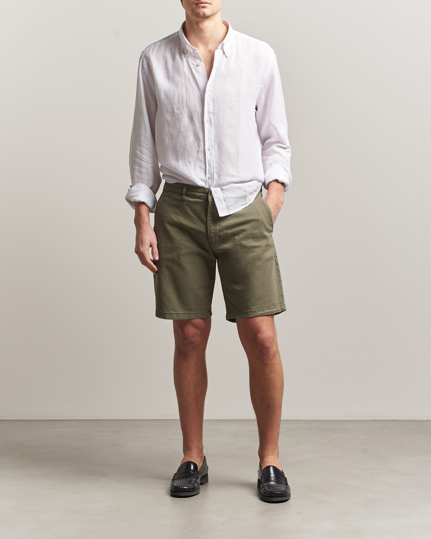 Herr | Shorts | NN07 | Aden Regular Fit Chino Shorts Capers Green