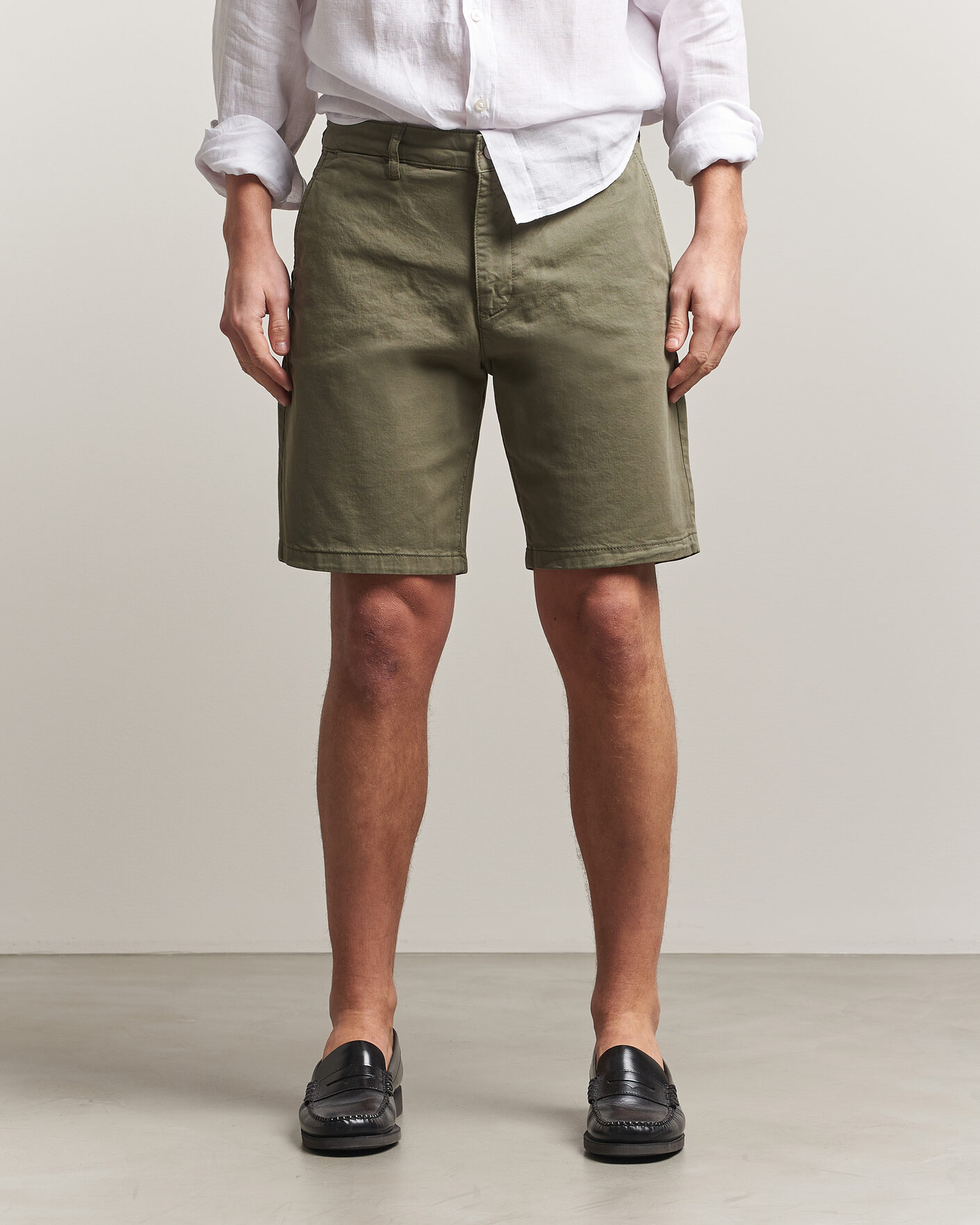 Herr | Shorts | NN07 | Aden Regular Fit Chino Shorts Capers Green