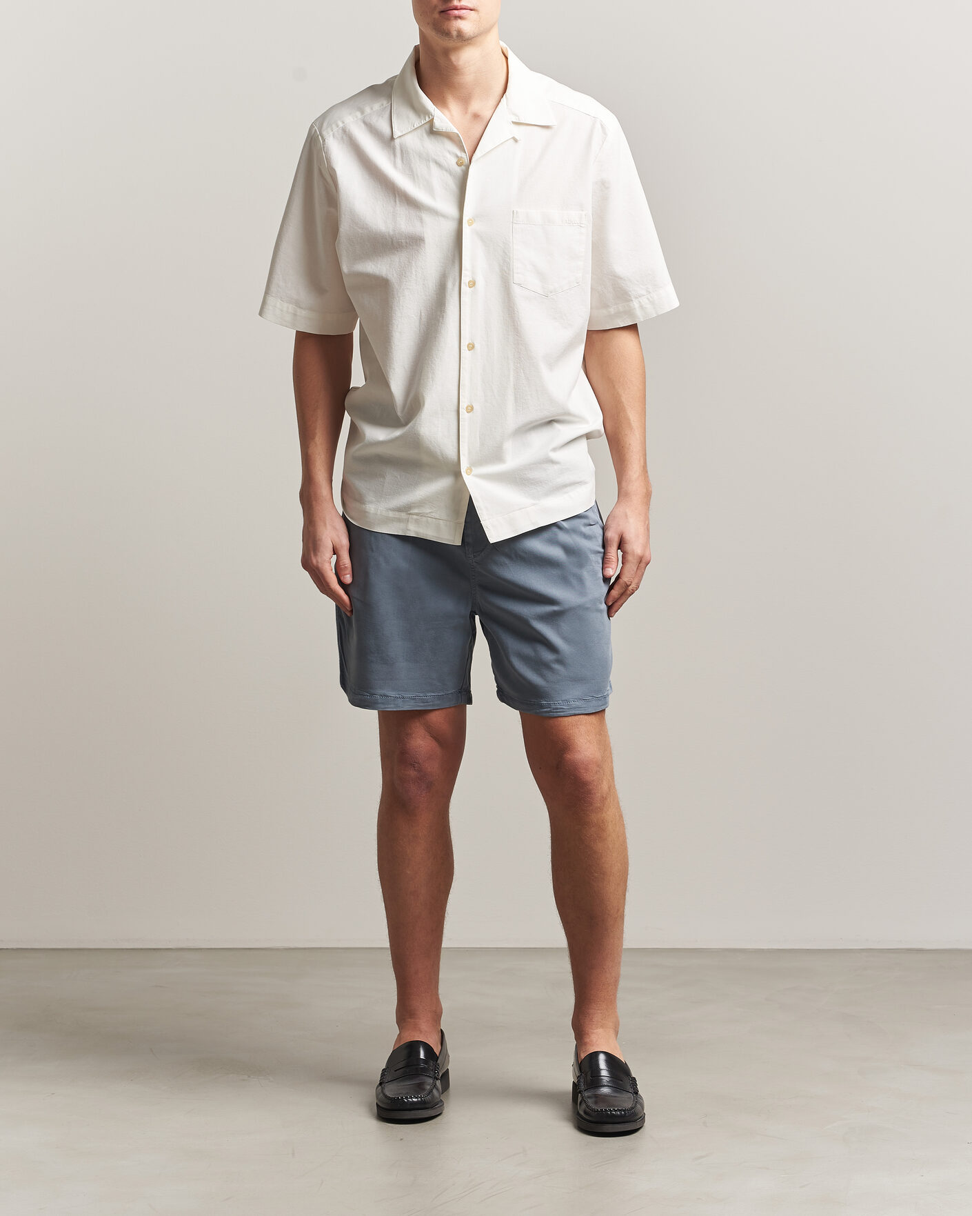 Herr | Shorts | NN07 | Gregor Drawstring Shorts Stone Blue