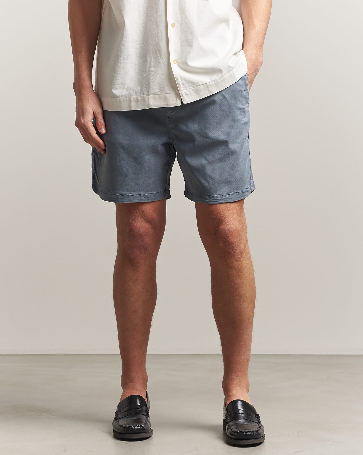 Herr | Shorts | NN07 | Gregor Drawstring Shorts Stone Blue