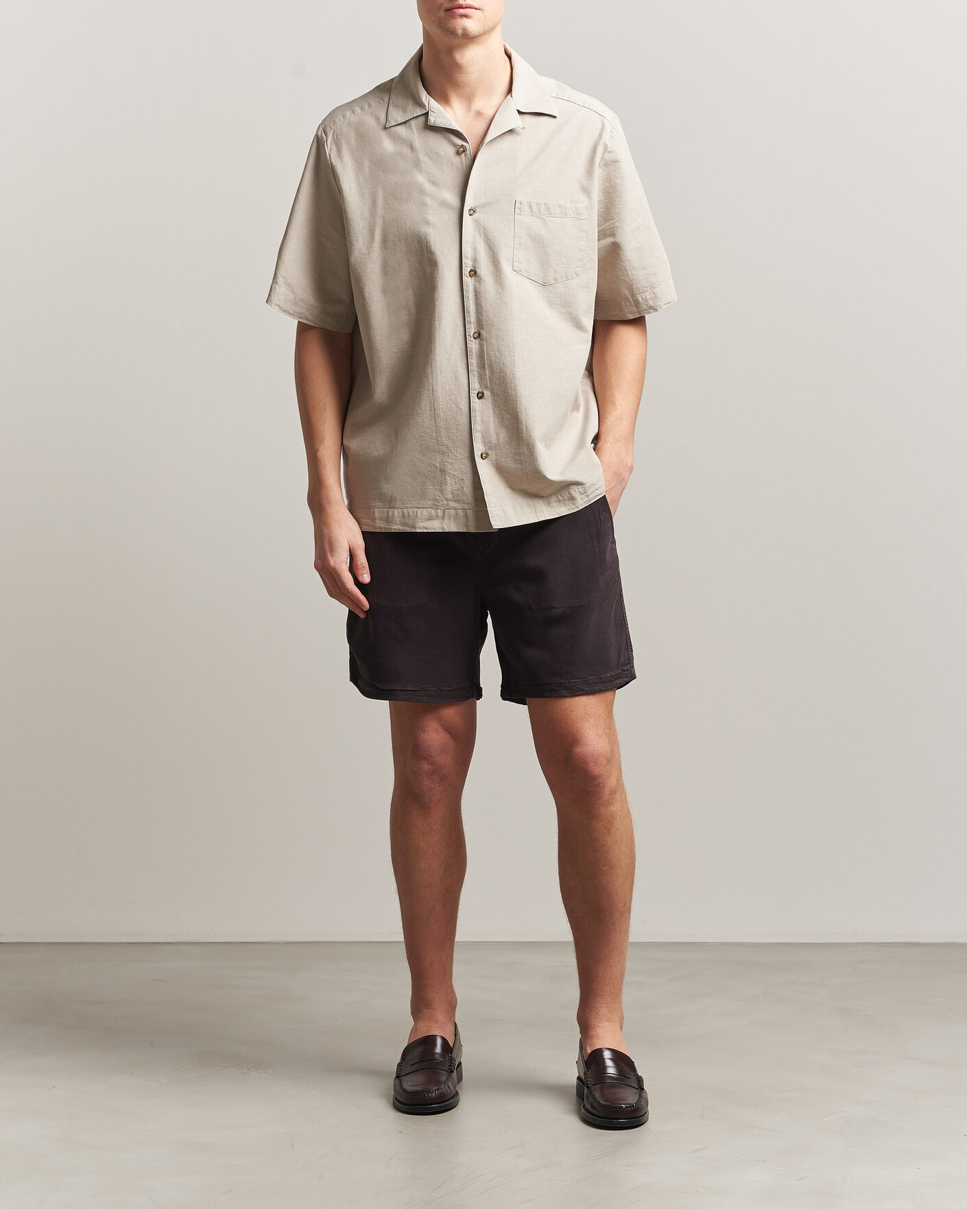 Herr | Shorts | NN07 | Gregor Drawstring Shorts Deep Truffle