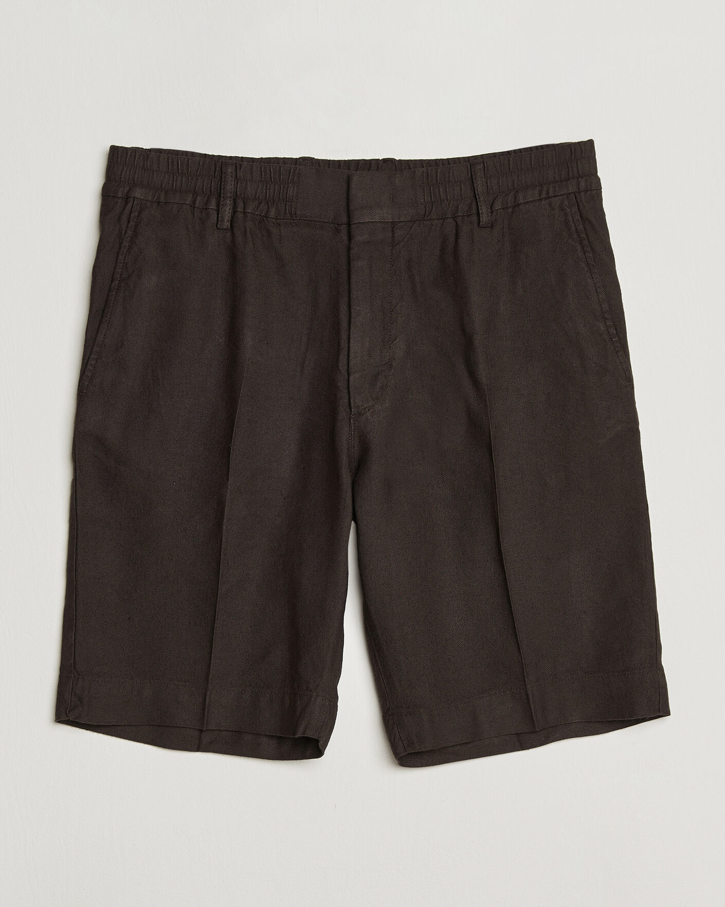 Herr | Shorts | NN07 | Billie Linen/Viscose Drawstring Shorts Deep Truffle