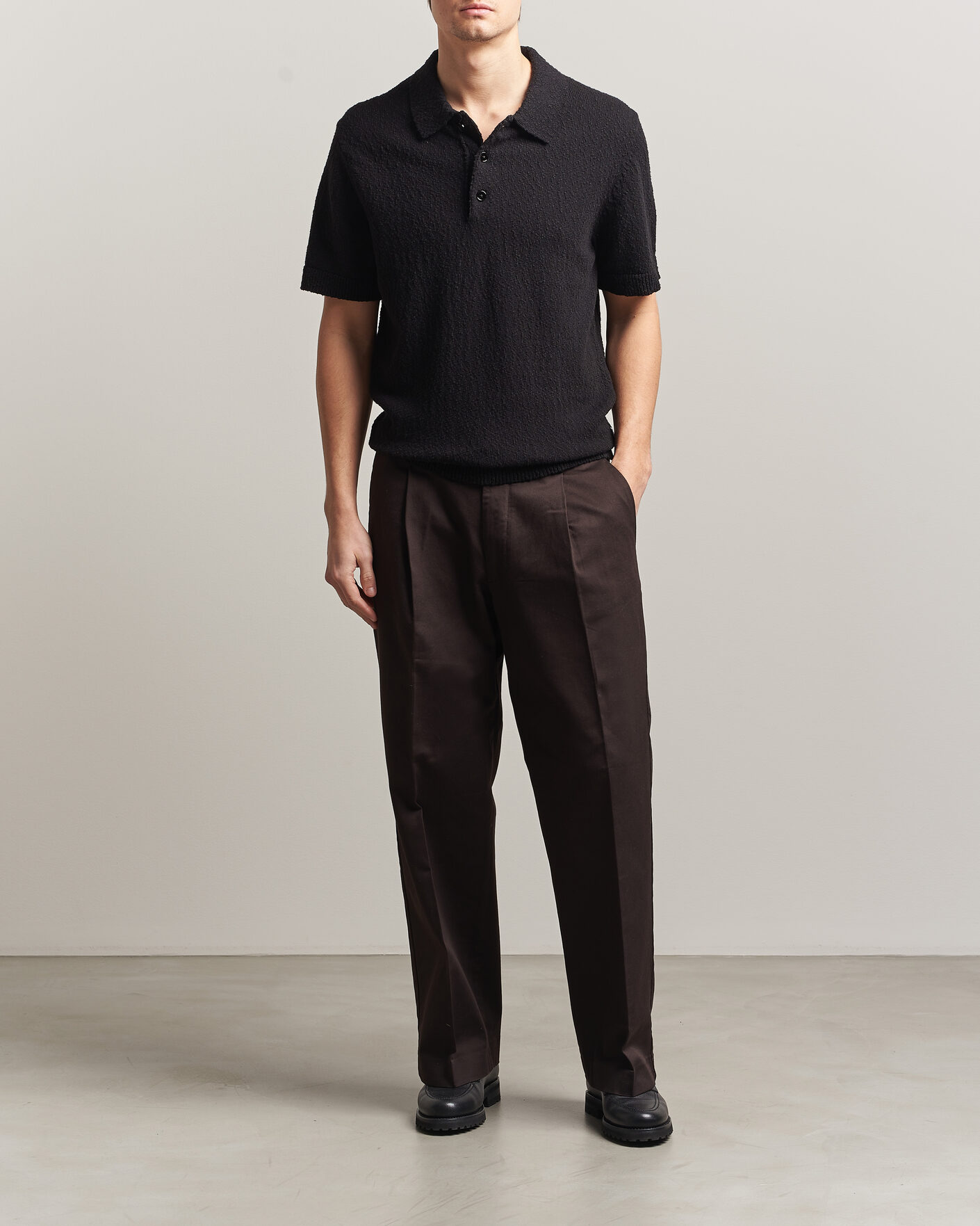 Herr | Pikéer | NN07 | Randy Knitted Polo Black