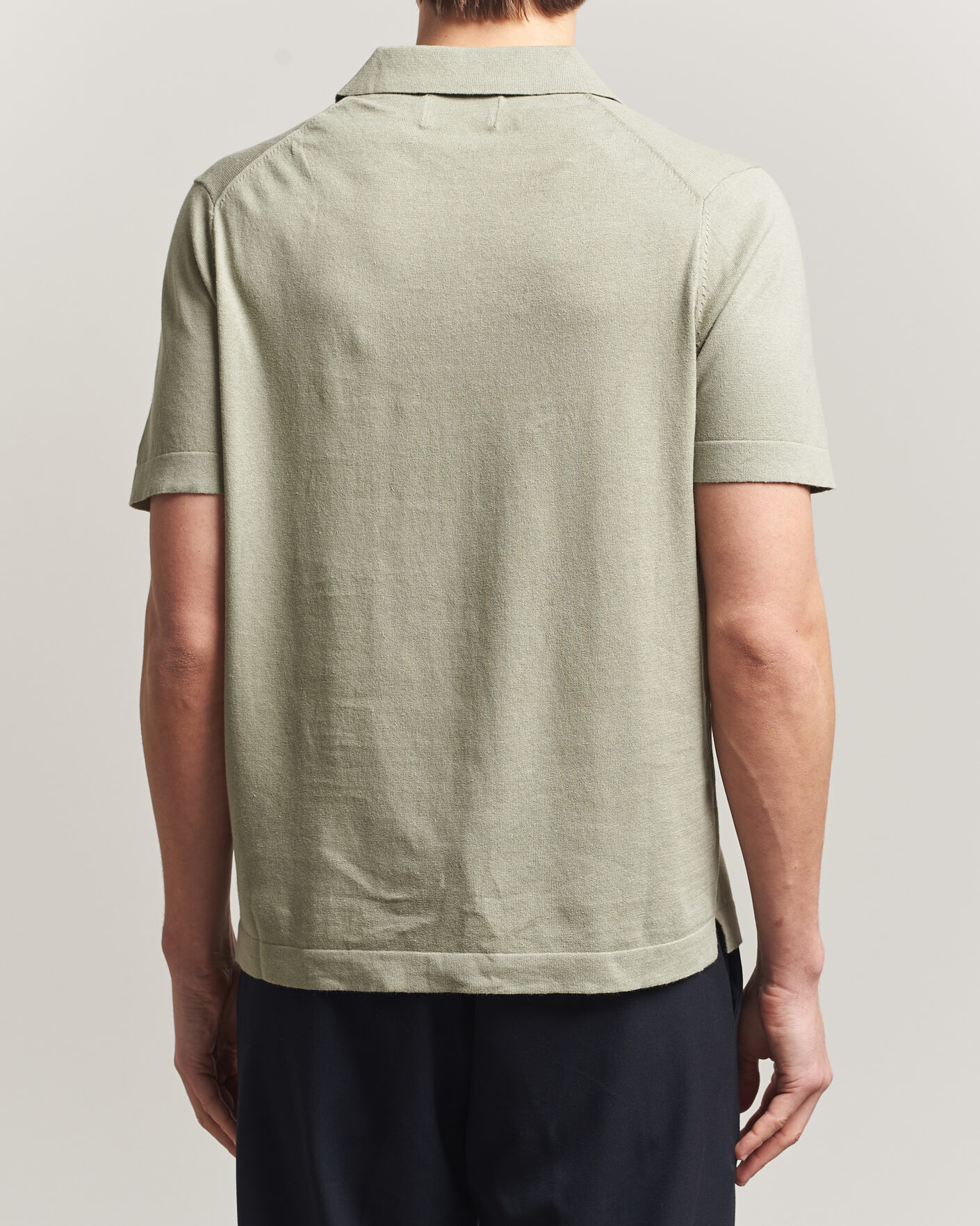 Herr | Pikéer | NN07 | Ryan Cotton/Linen Polo Sage Green