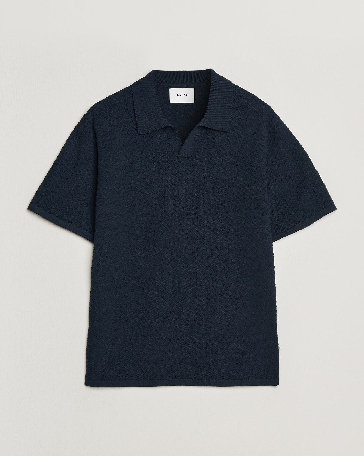 Herr | Pikéer | NN07 | Paul Structured Knitted Polo Navy Blue
