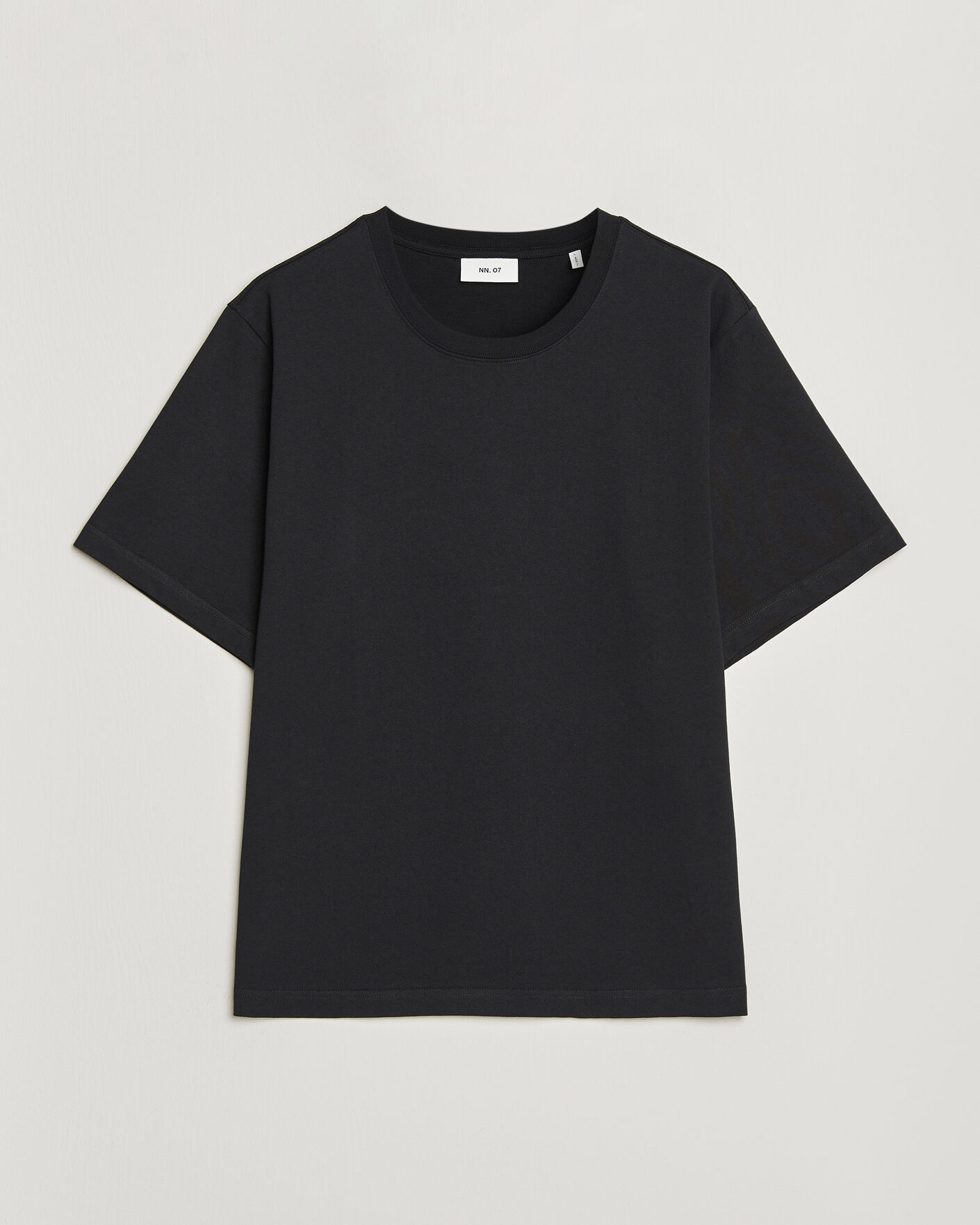 Herr | T-Shirts | NN07 | Jett Washed Printed Crew Neck T-Shirt Black