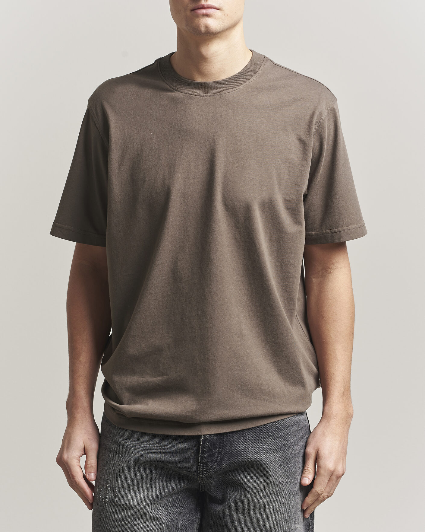 Herr | T-Shirts | NN07 | Adam Pima Crew Neck T-Shirt Mable Husk