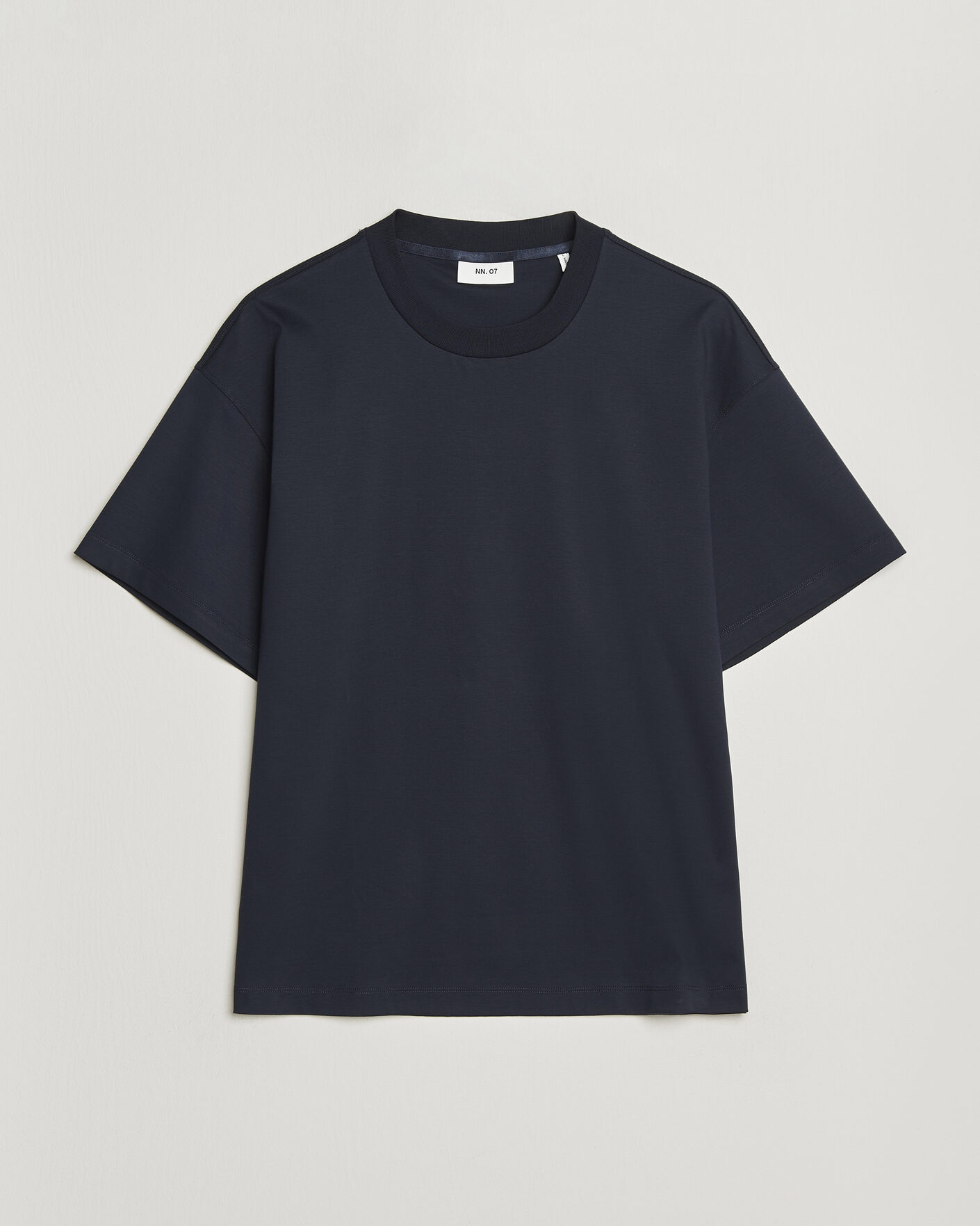 Herr | T-Shirts | NN07 | Lionel Mercerized Crew Neck T-Shirt Navy Blue